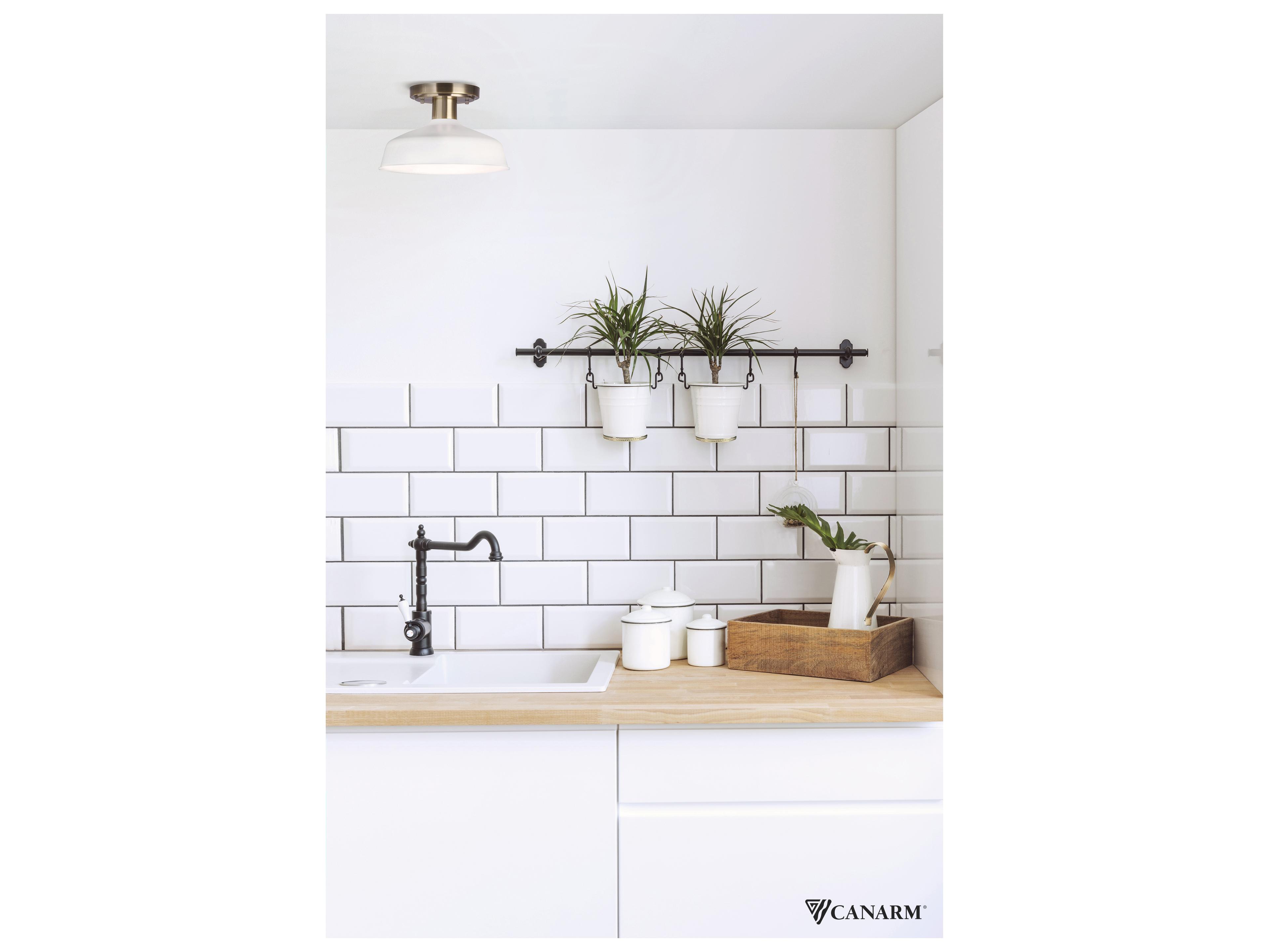 Canarm Bello 1 -light Gold Bowl Semi Flush Mount