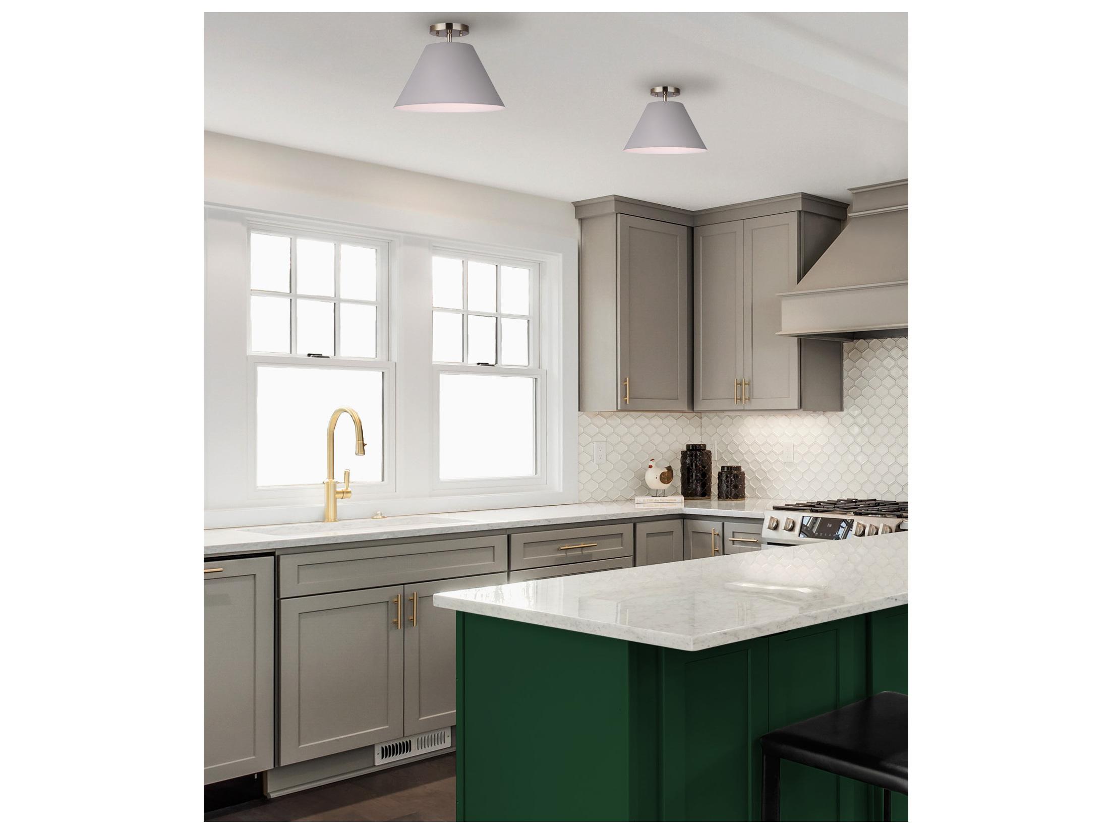 Canarm Talia 1 -light Gold Semi Flush Mount