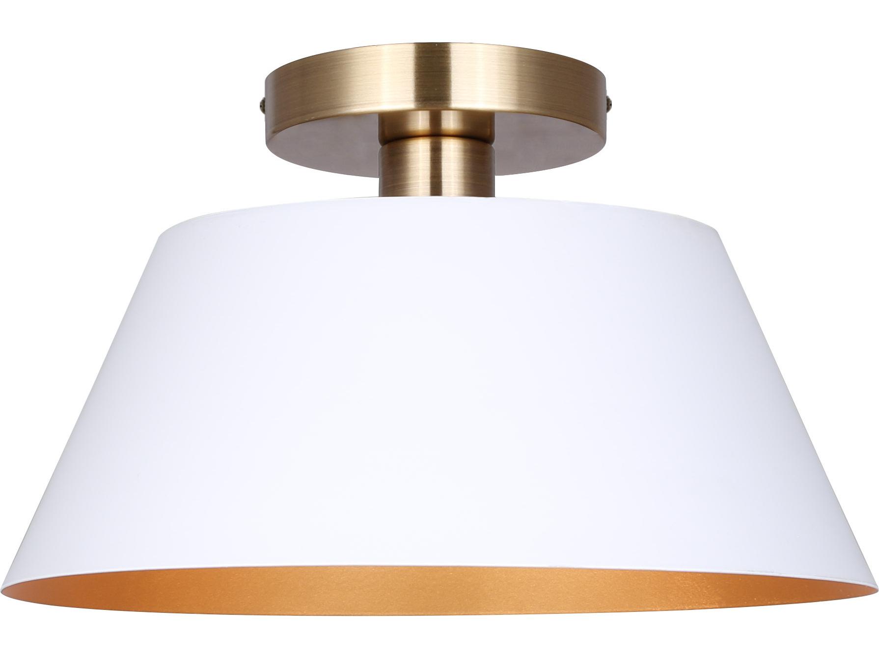 Canarm Daxton 1 -light White Semi Flush Mount