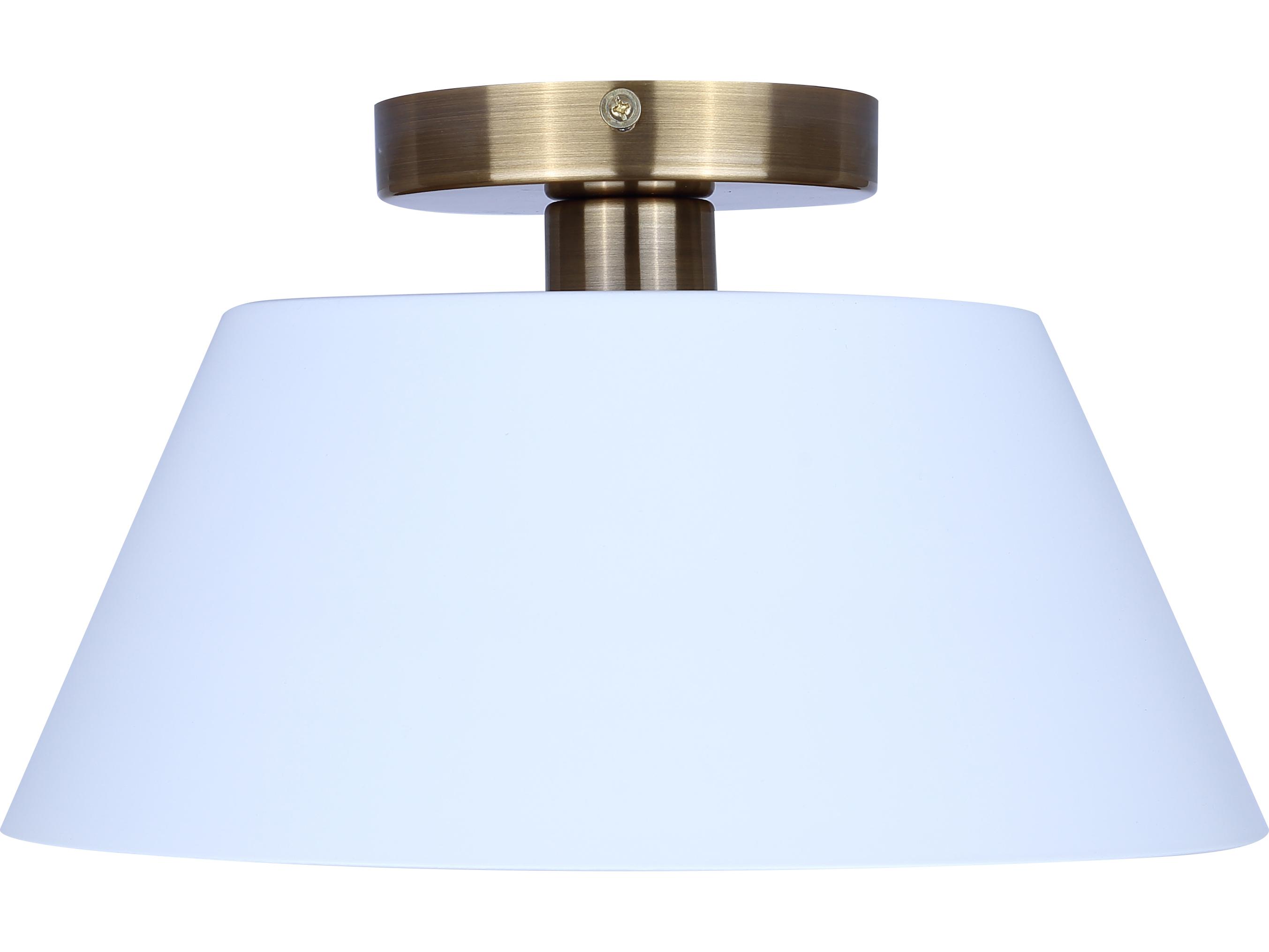 Canarm Daxton 1 -light White Semi Flush Mount