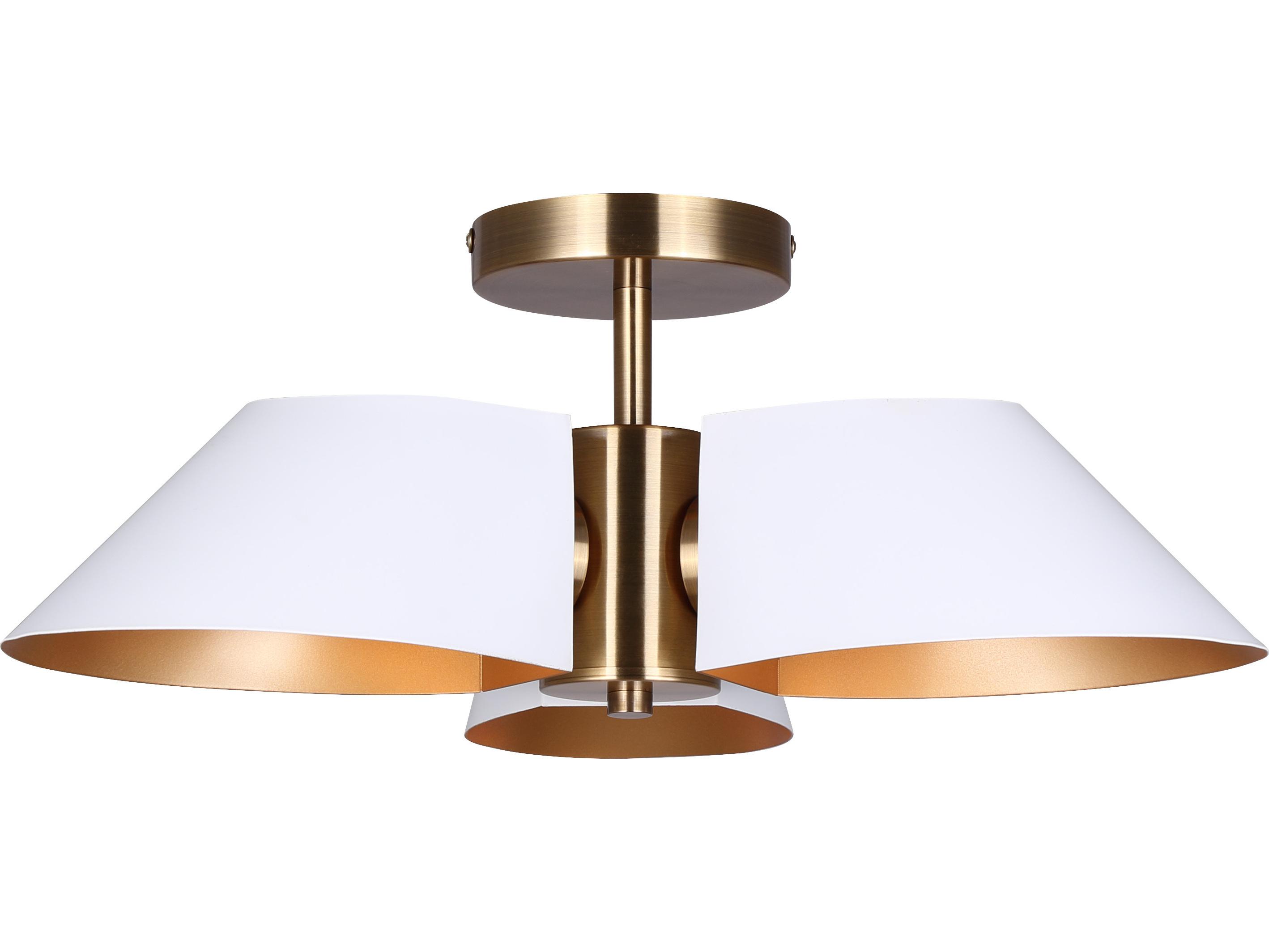 Canarm Daxton 3 -light White Semi Flush Mount