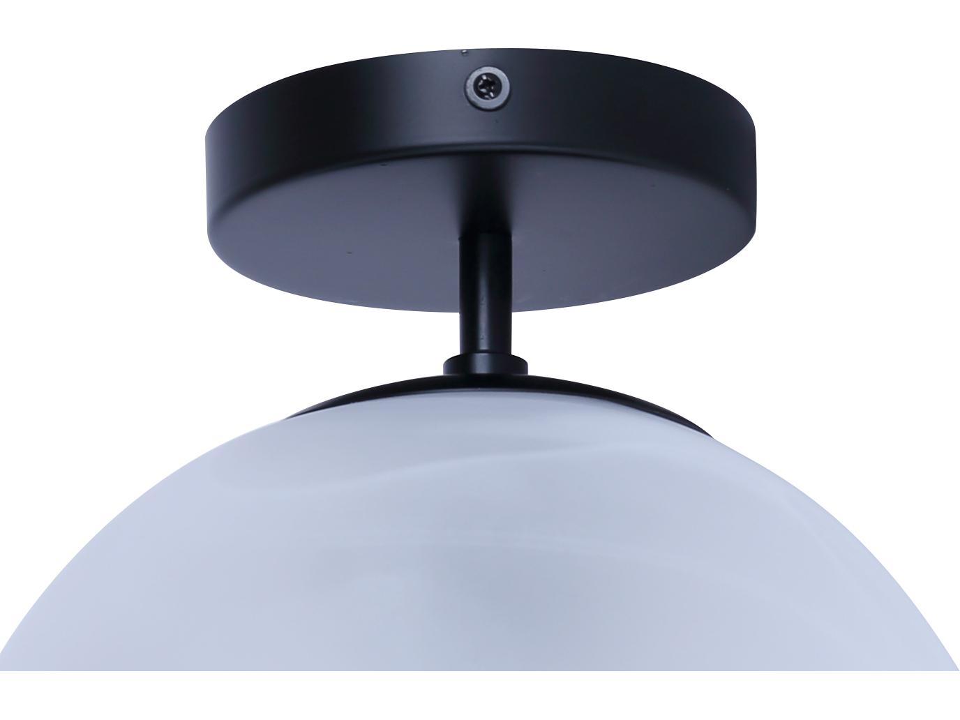 Canarm Mackenna 1 -light Black Globe Semi Flush Mount