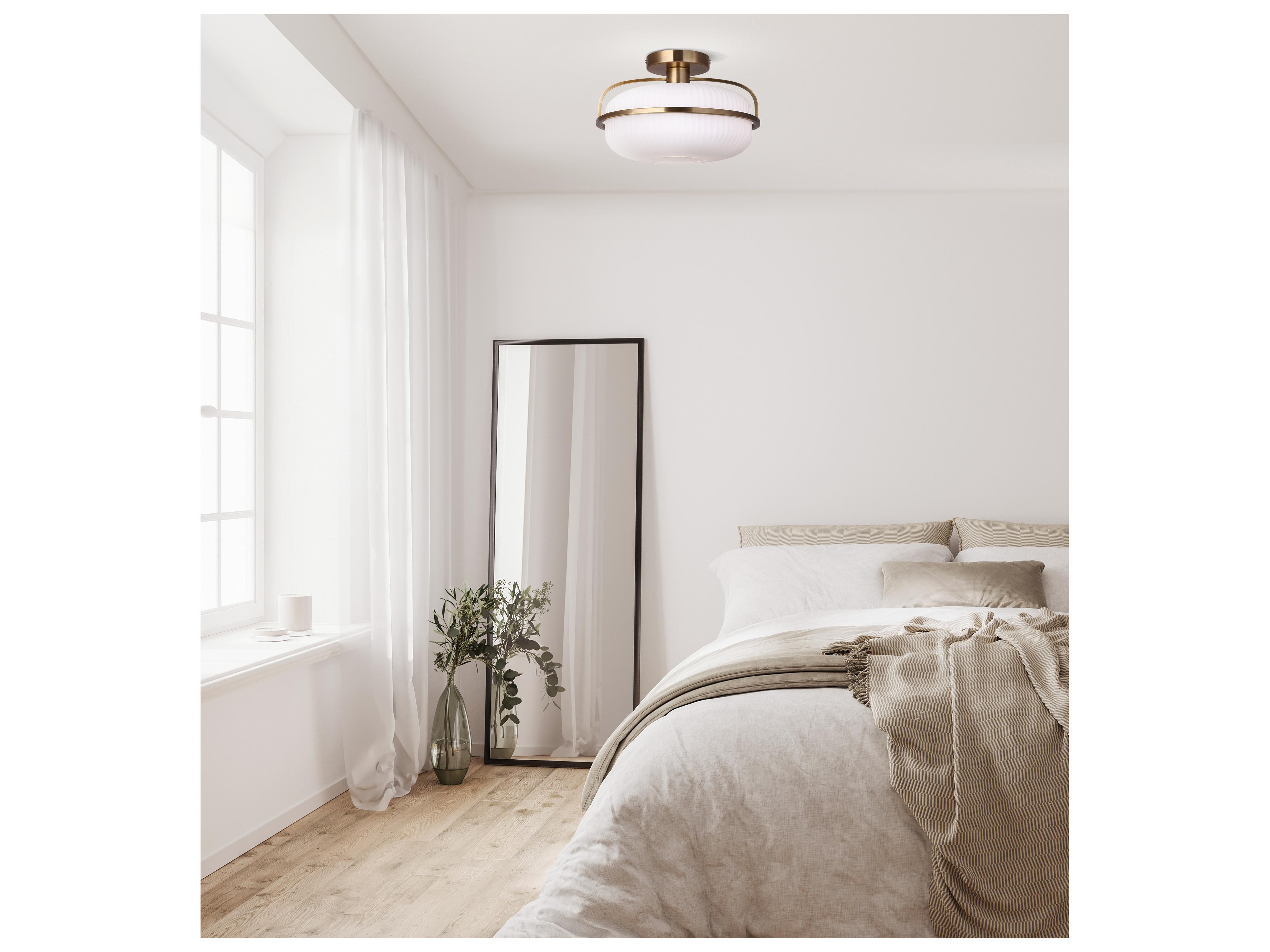 Canarm Eve 1 -light Gold Drum Semi Flush Mount