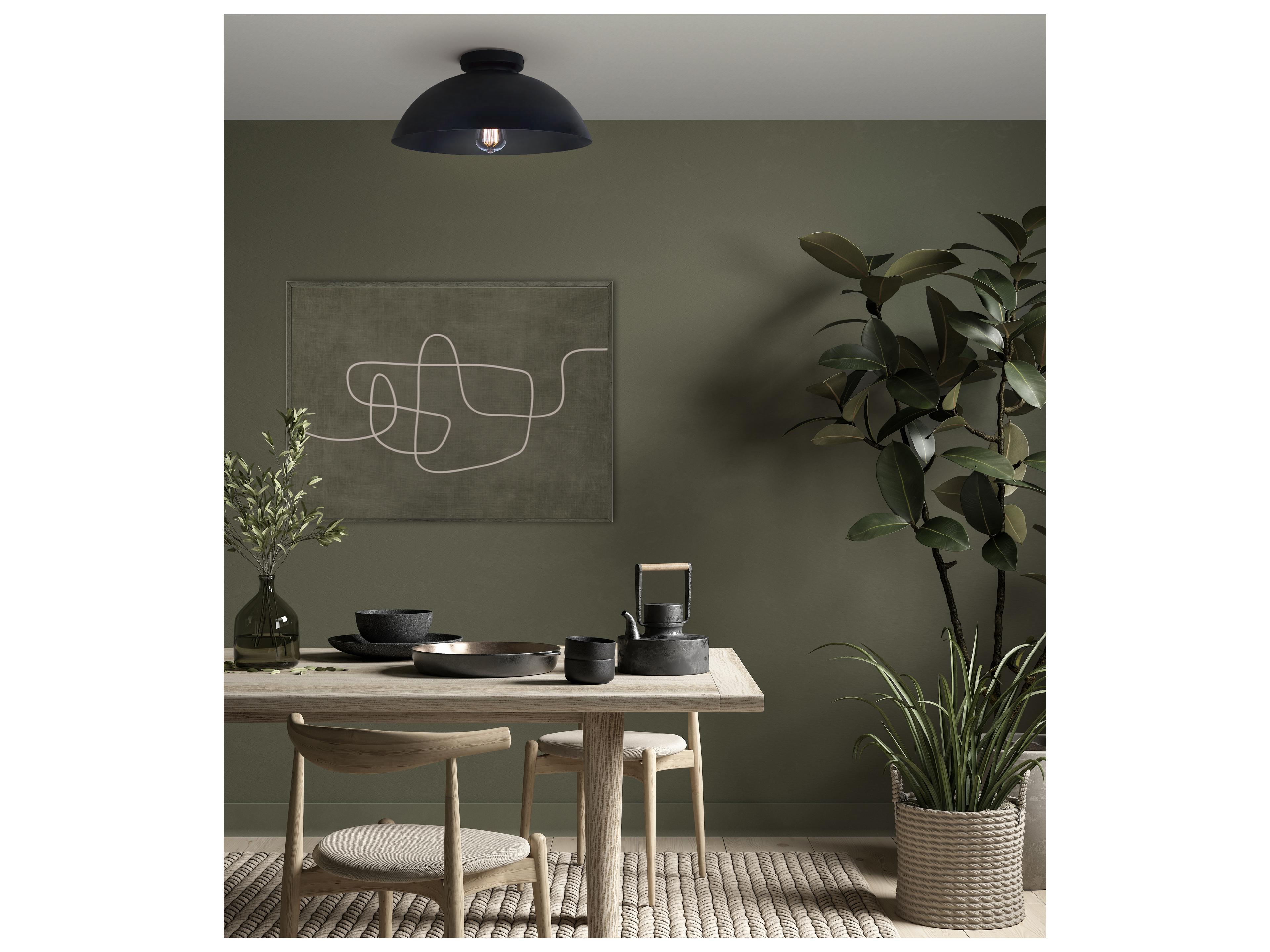 Canarm Eddie 1 -light Black Bowl Semi Flush Mount