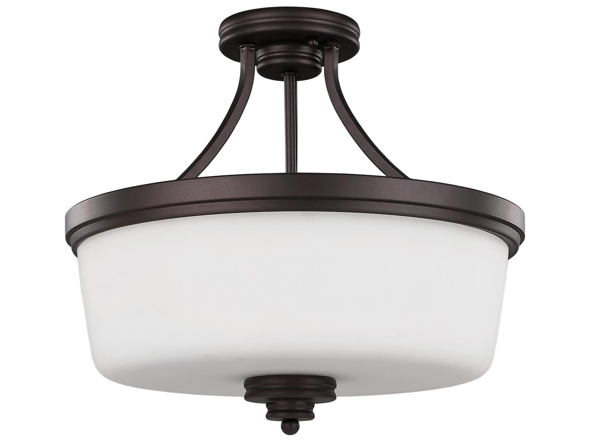 Canarm Jackson 3 -light Bronze Bowl Semi Flush Mount