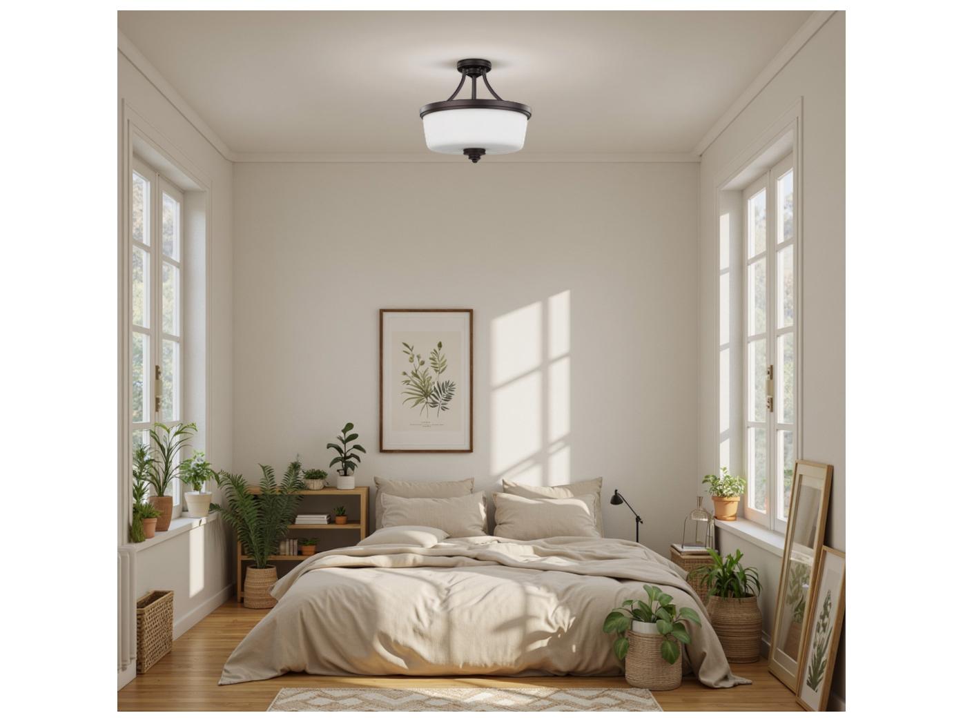 Canarm Jackson 3 -light Bronze Bowl Semi Flush Mount