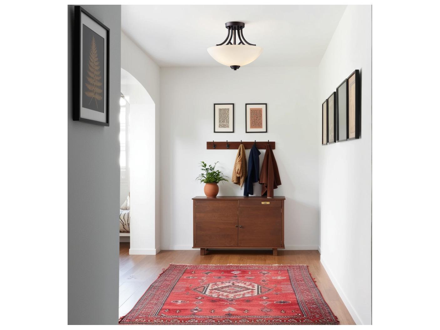 Canarm Somerset 3 -light Bronze Bowl Semi Flush Mount