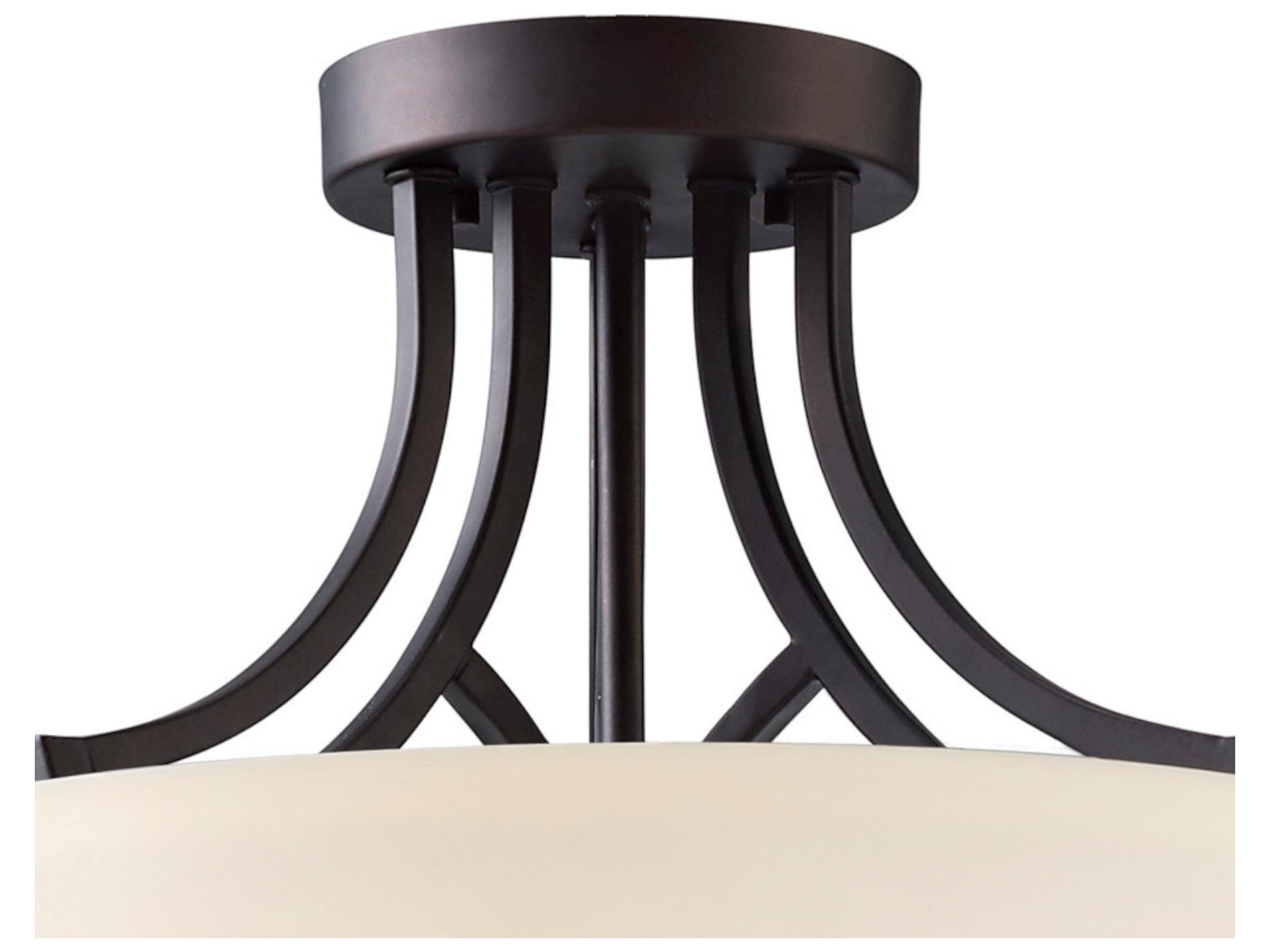 Canarm Somerset 3 -light Bronze Bowl Semi Flush Mount