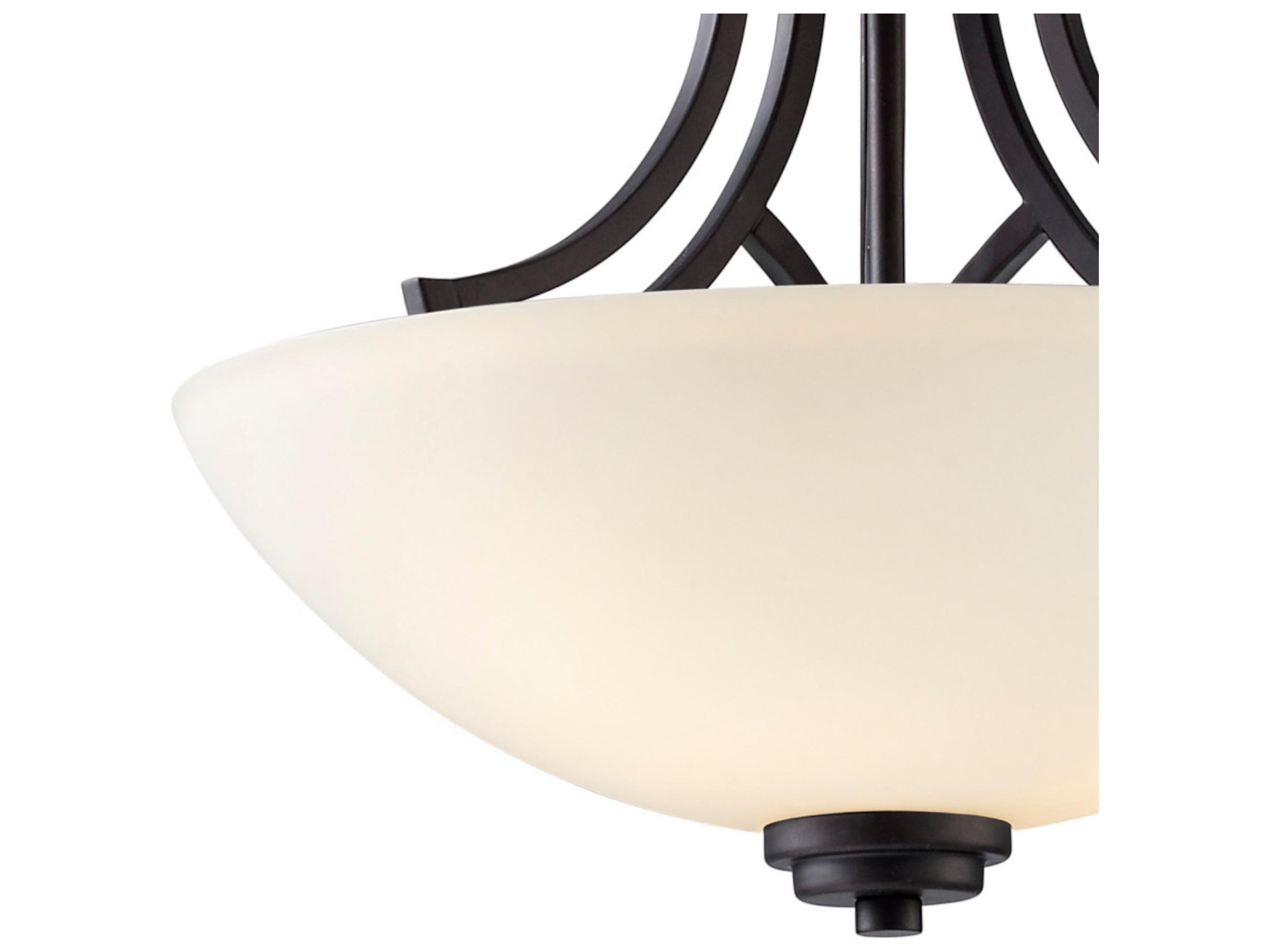 Canarm Somerset 3 -light Bronze Bowl Semi Flush Mount