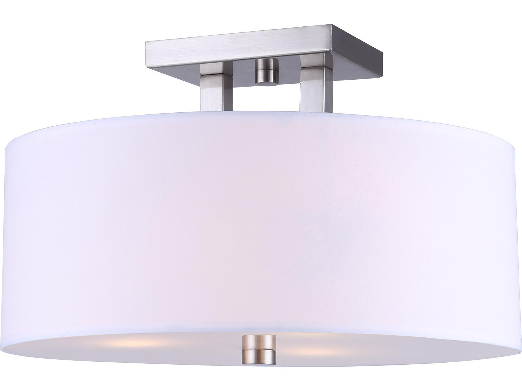 Canarm River 3 -light Nickel Drum Semi Flush Mount
