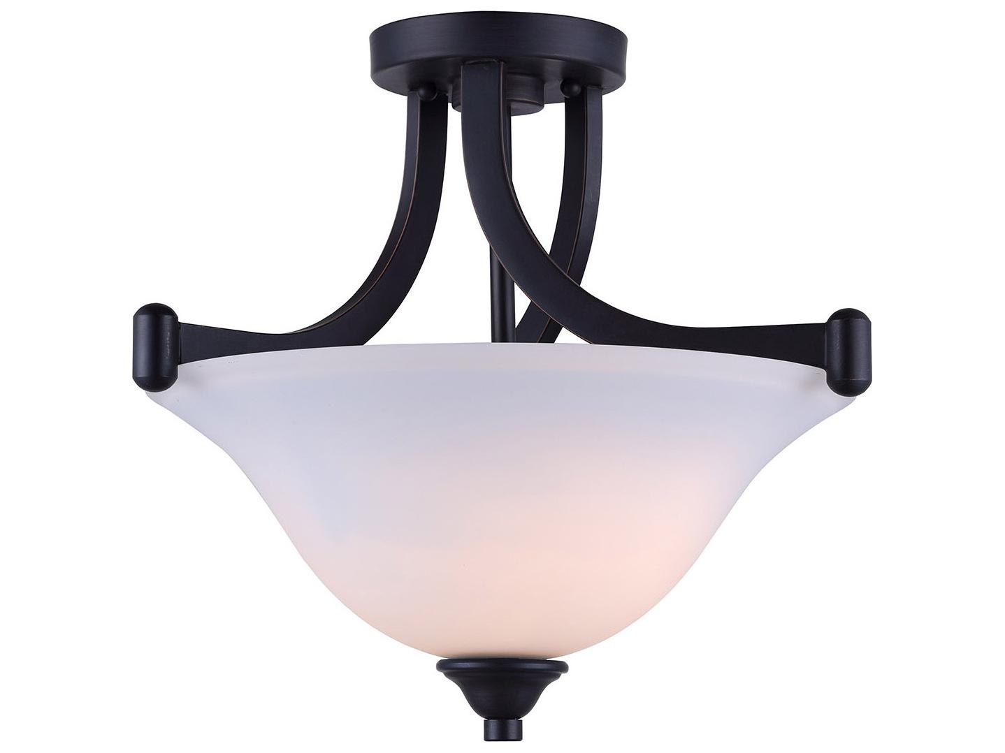 Canarm Rue 2 -light Bronze Bowl Semi Flush Mount