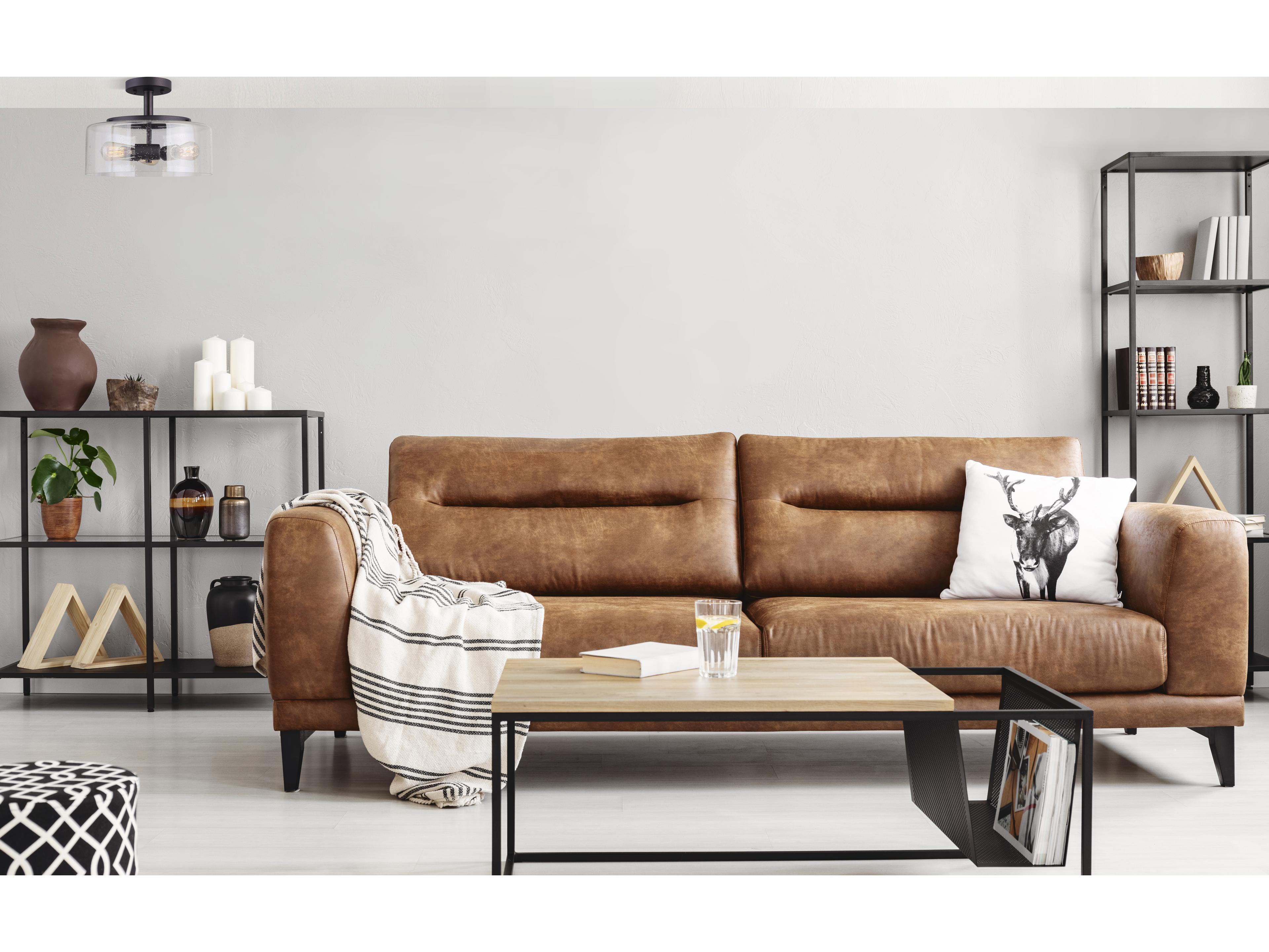 Canarm Nash 3 -light Bronze Drum Semi Flush Mount