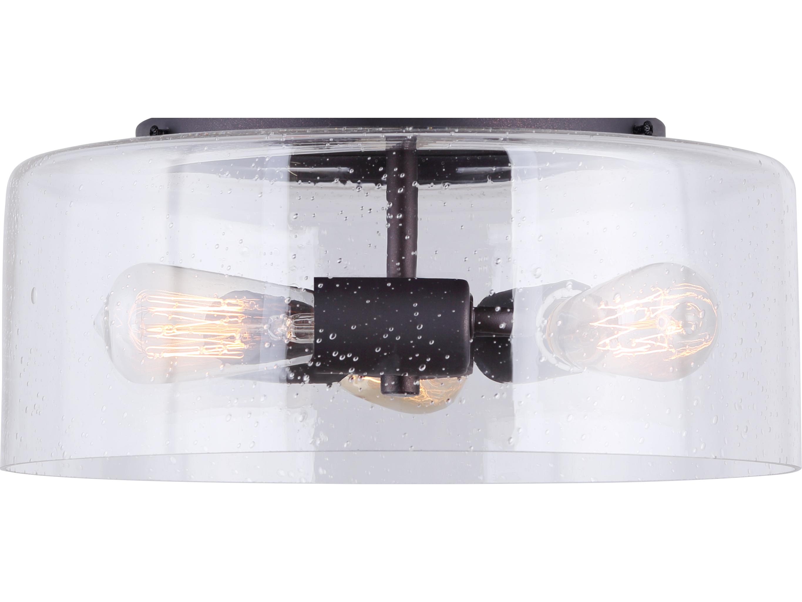 Canarm Nash 3 -light Bronze Drum Semi Flush Mount