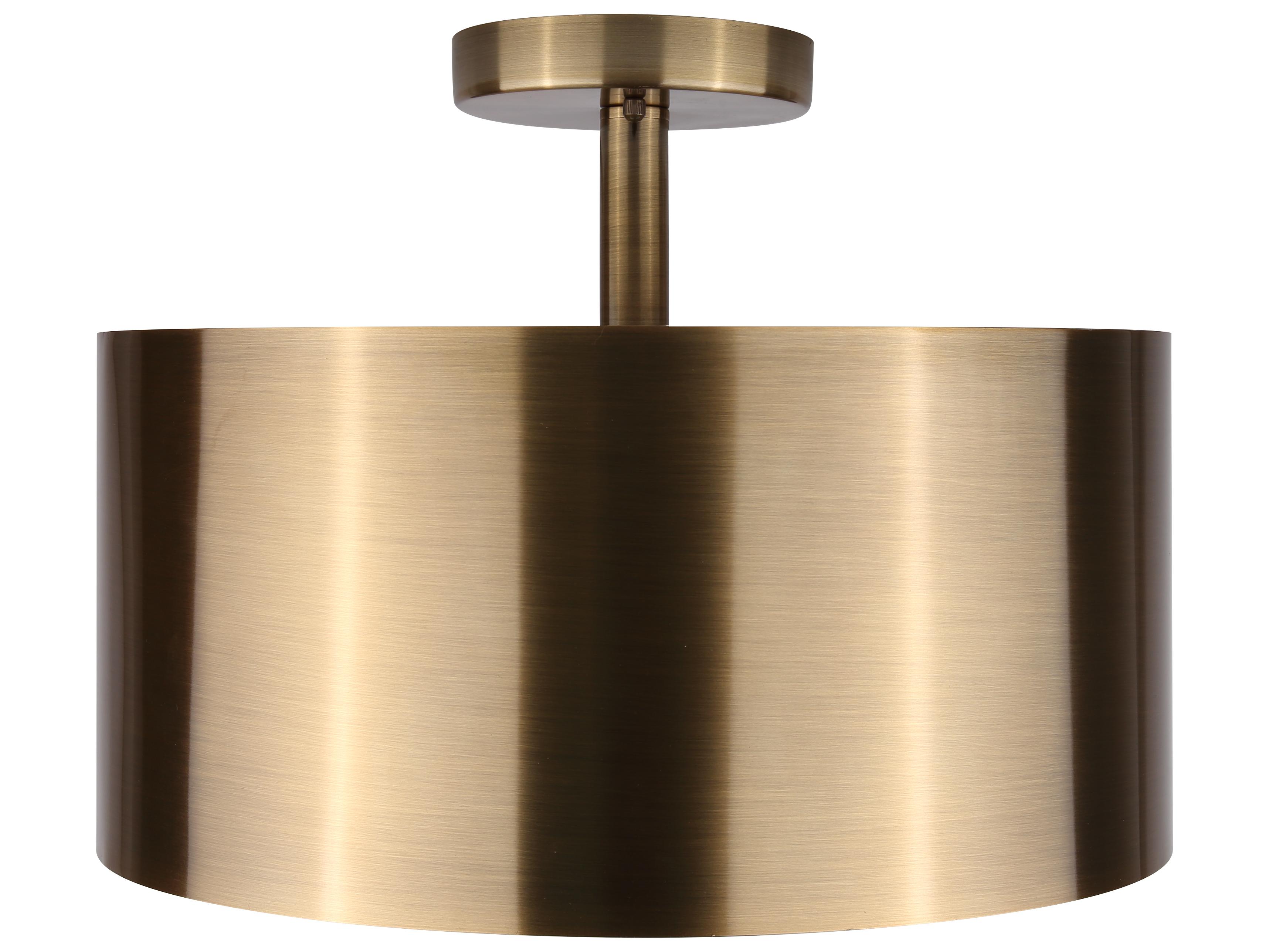 Canarm Lola 3 -light Gold Drum Semi Flush Mount