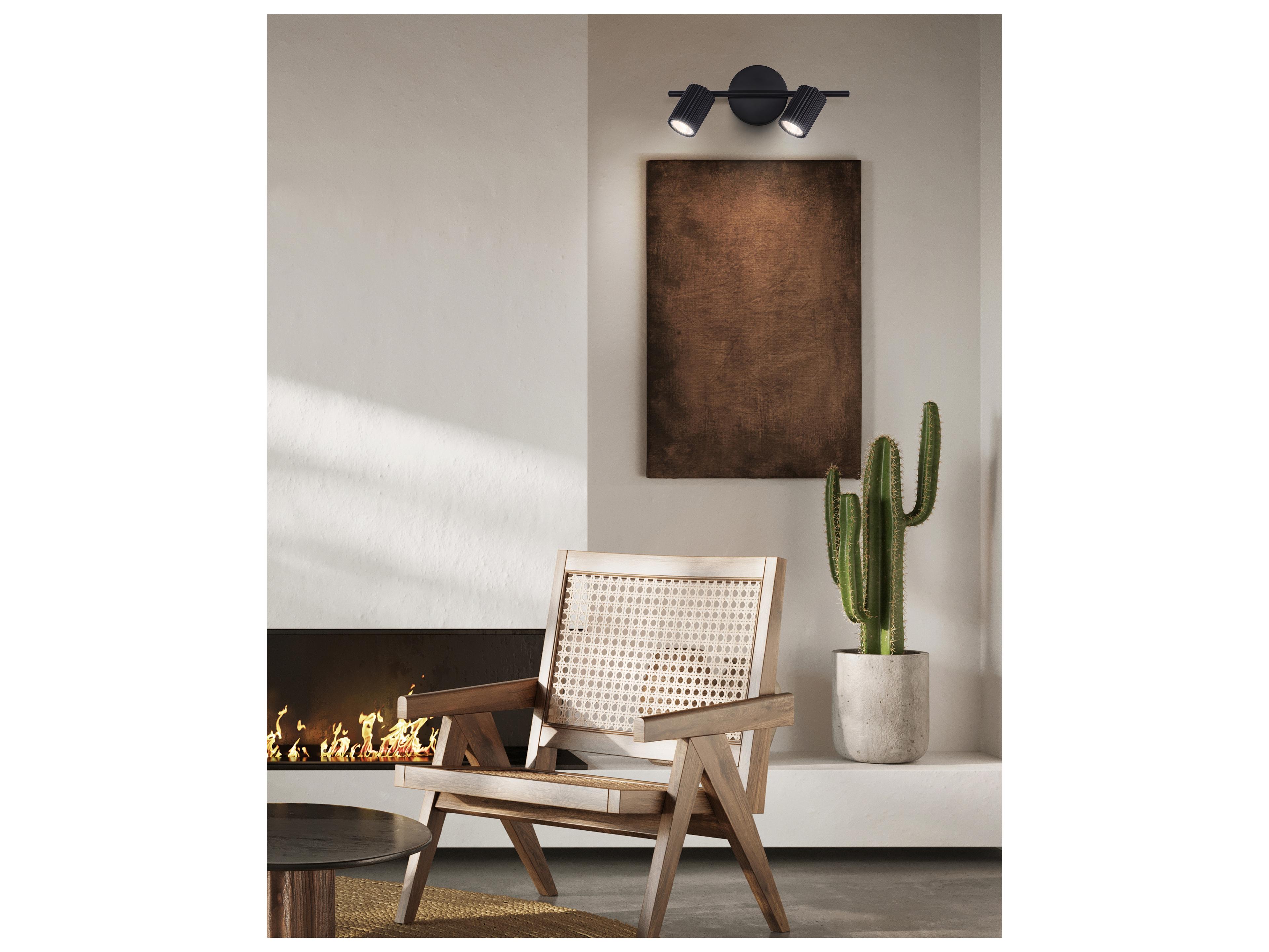 Canarm Rexton 2 -light Black Cylinder Track & Rail Light