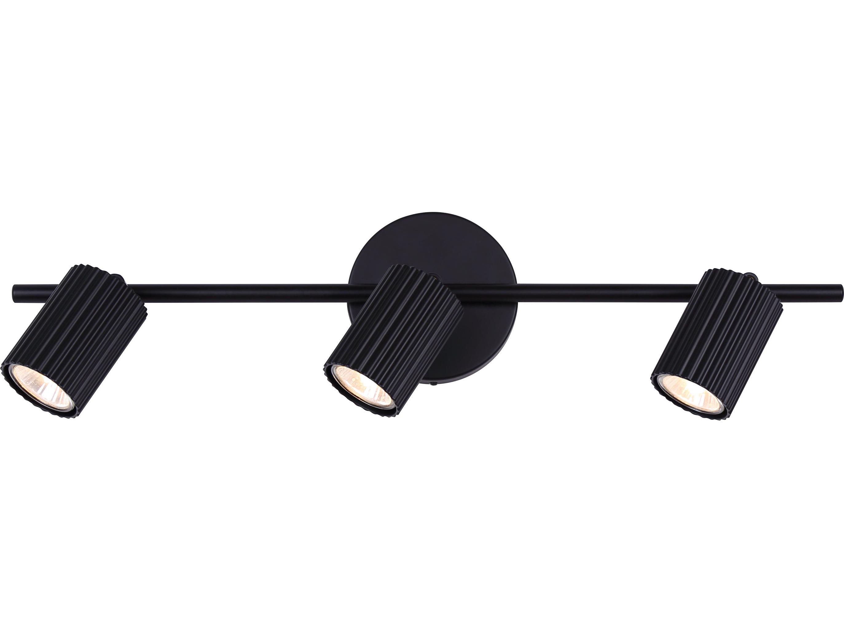 Canarm Rexton 3 -light Black LED Cylinder Track & Rail Light