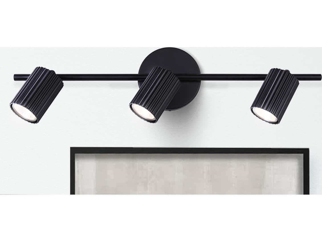 Canarm Rexton 3 -light Black LED Cylinder Track & Rail Light