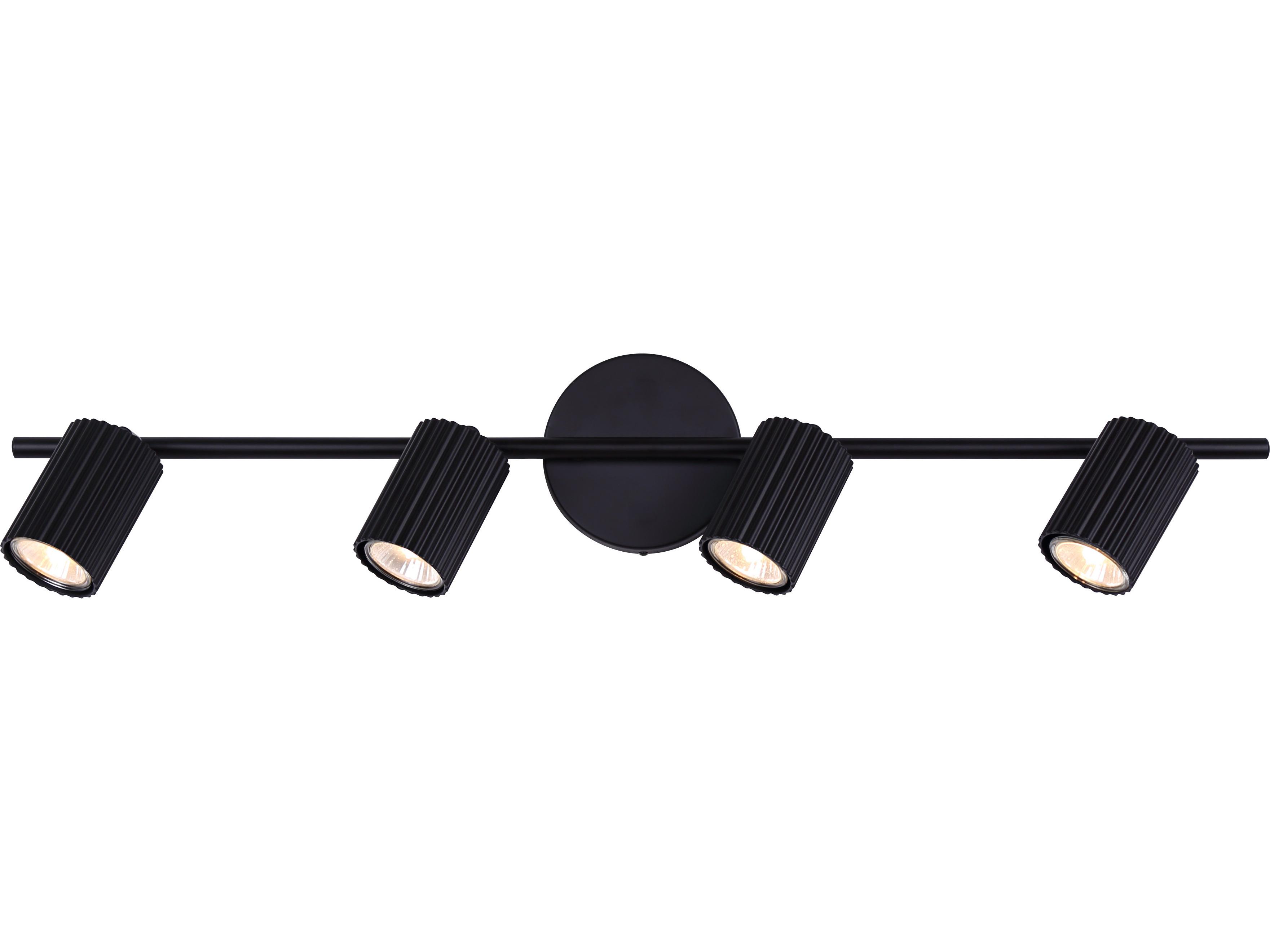 Canarm Rexton 4 -light Black LED Cylinder Track & Rail Light