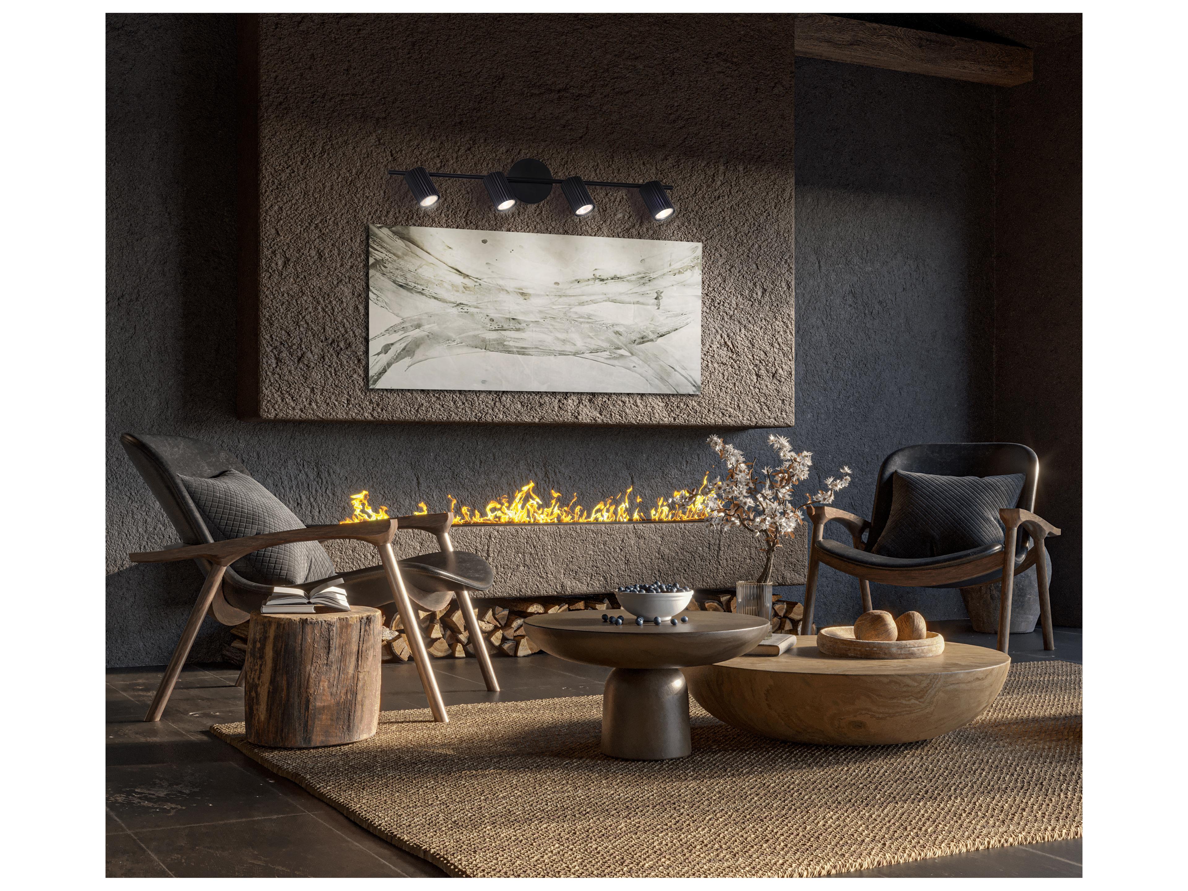 Canarm Rexton 4 -light Black LED Cylinder Track & Rail Light