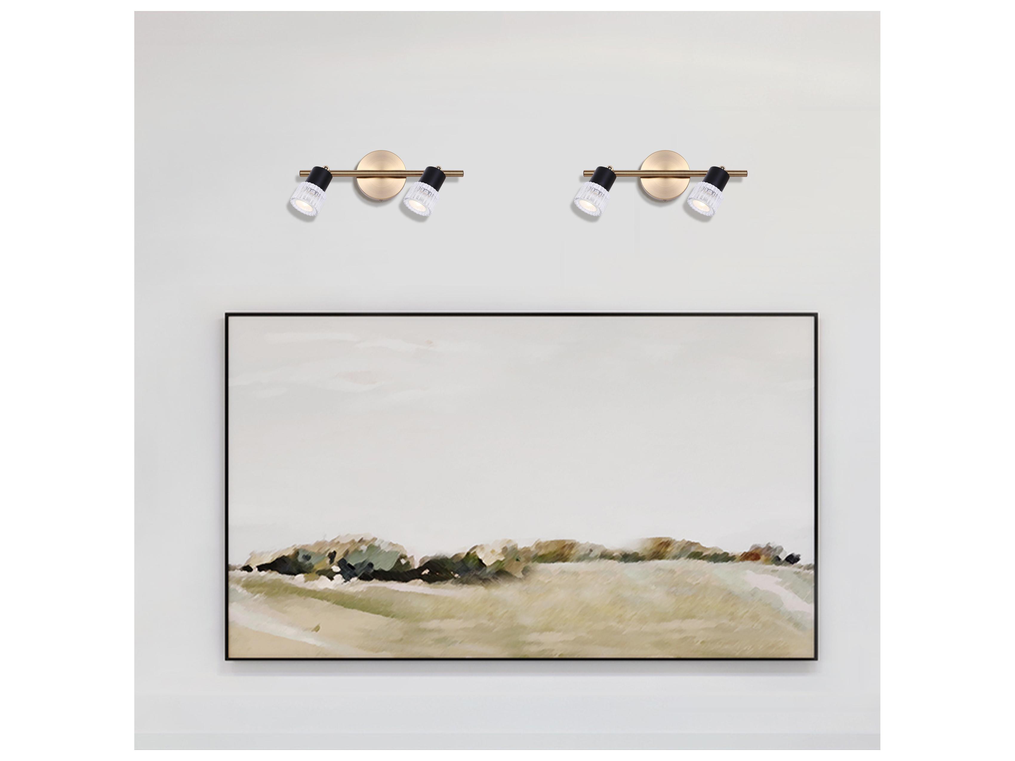 Canarm Elsee 2 -light Gold Cylinder Track & Rail Light