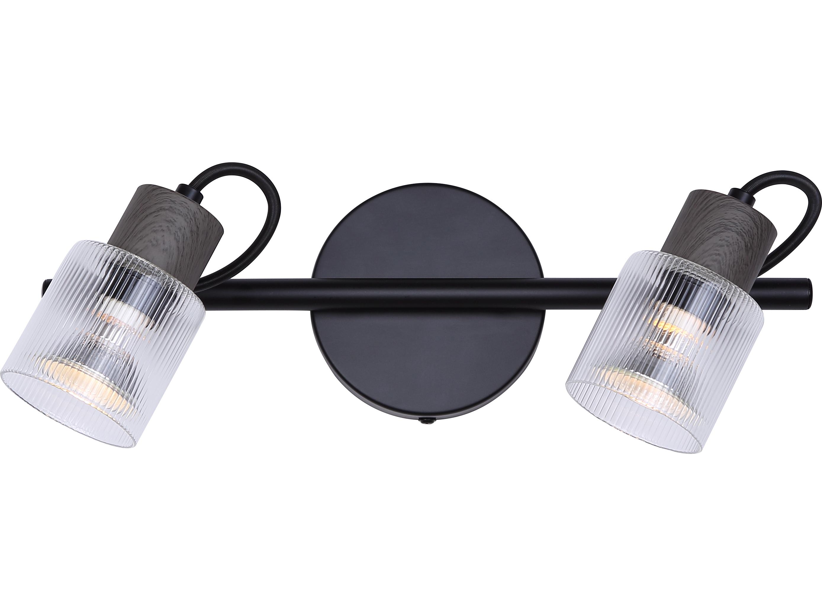 Canarm Owen 2 -light Black Cylinder Track & Rail Light