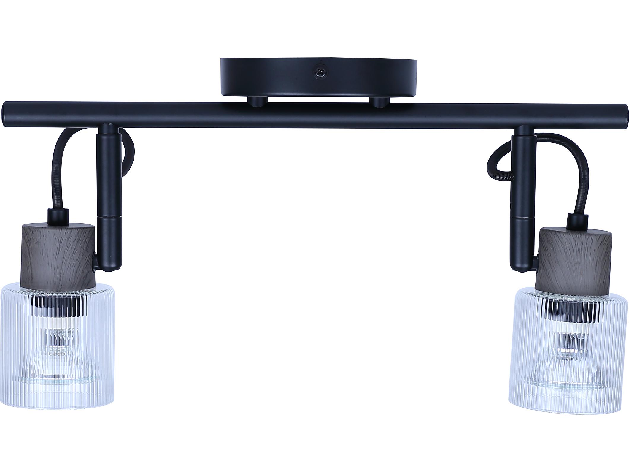 Canarm Owen 2 -light Black Cylinder Track & Rail Light