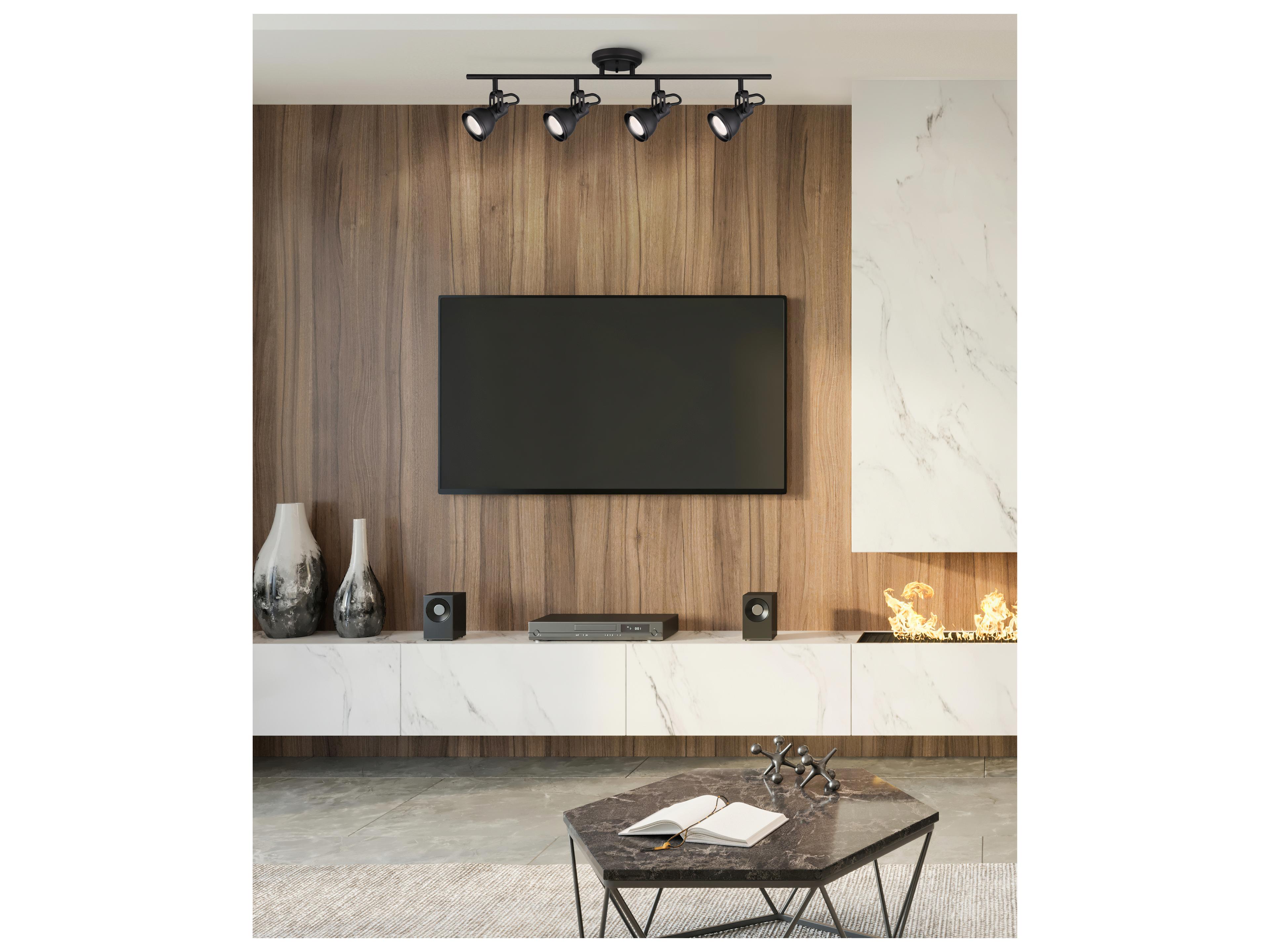 Canarm Polo 4 -light Black Track & Rail Light