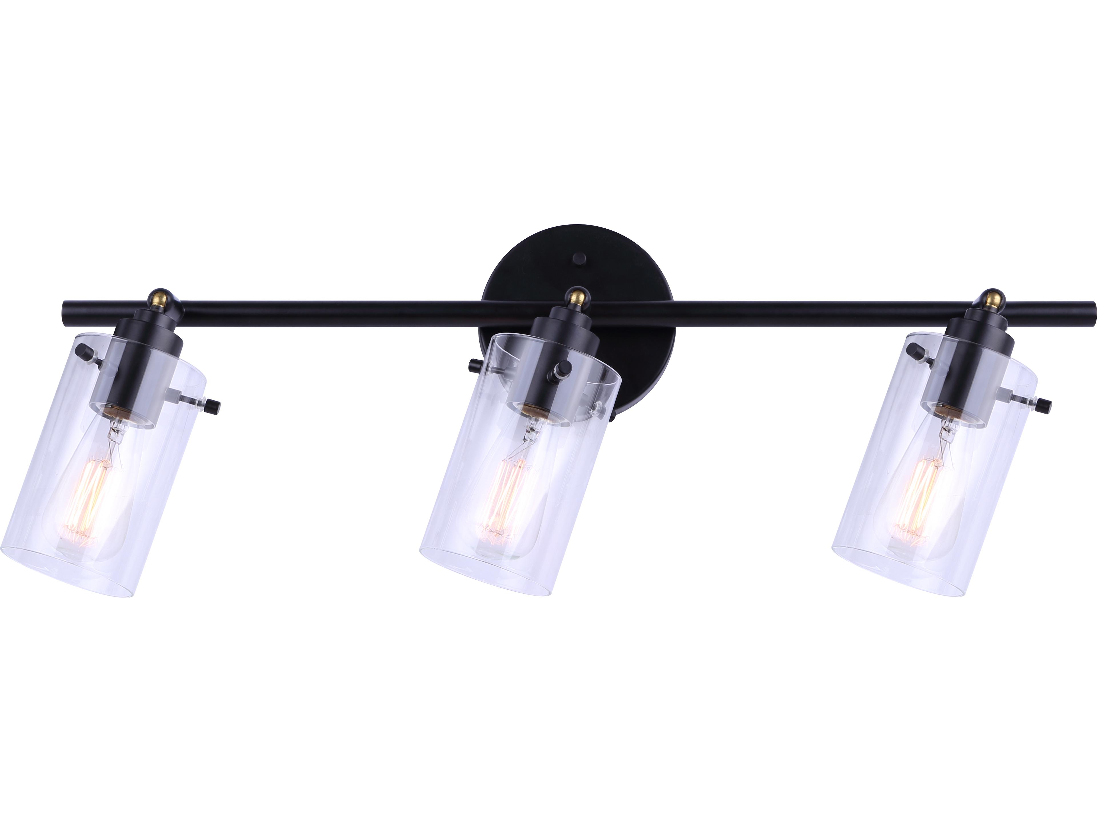 Canarm Joni 3 -light Black Cylinder Track & Rail Light