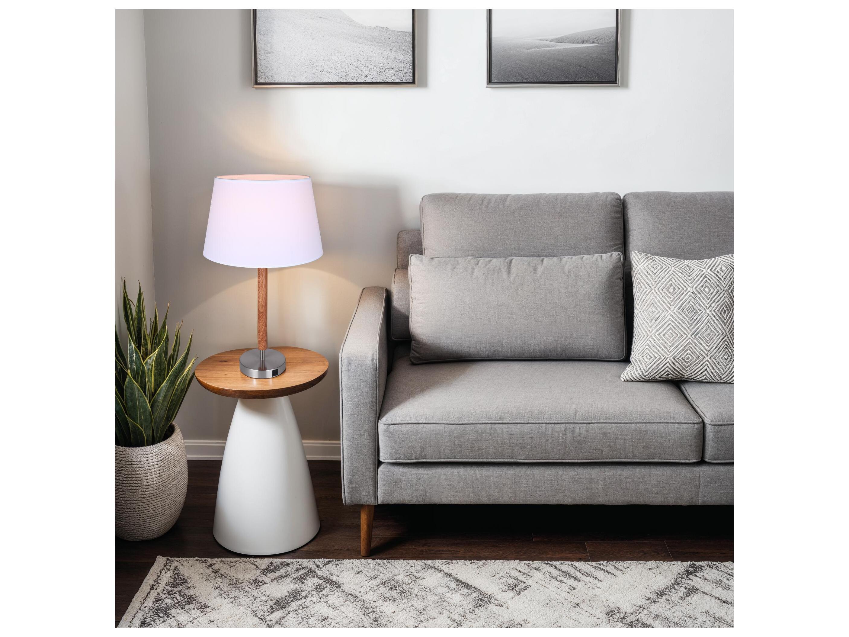 Canarm Maly Nickel Table Lamp