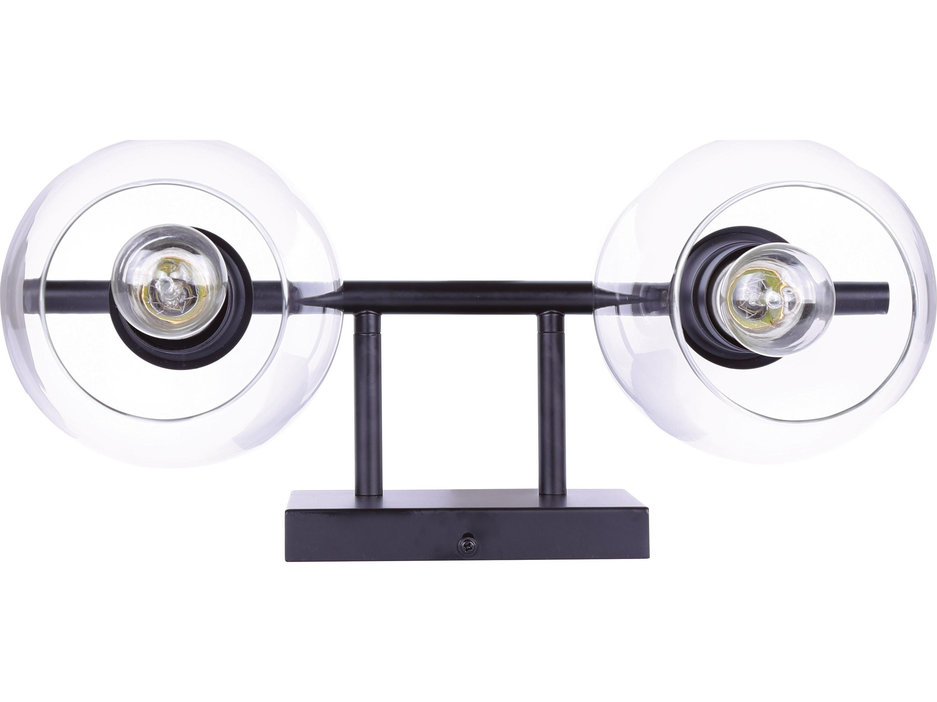 Canarm Cain 2 -light Black Vanity Light