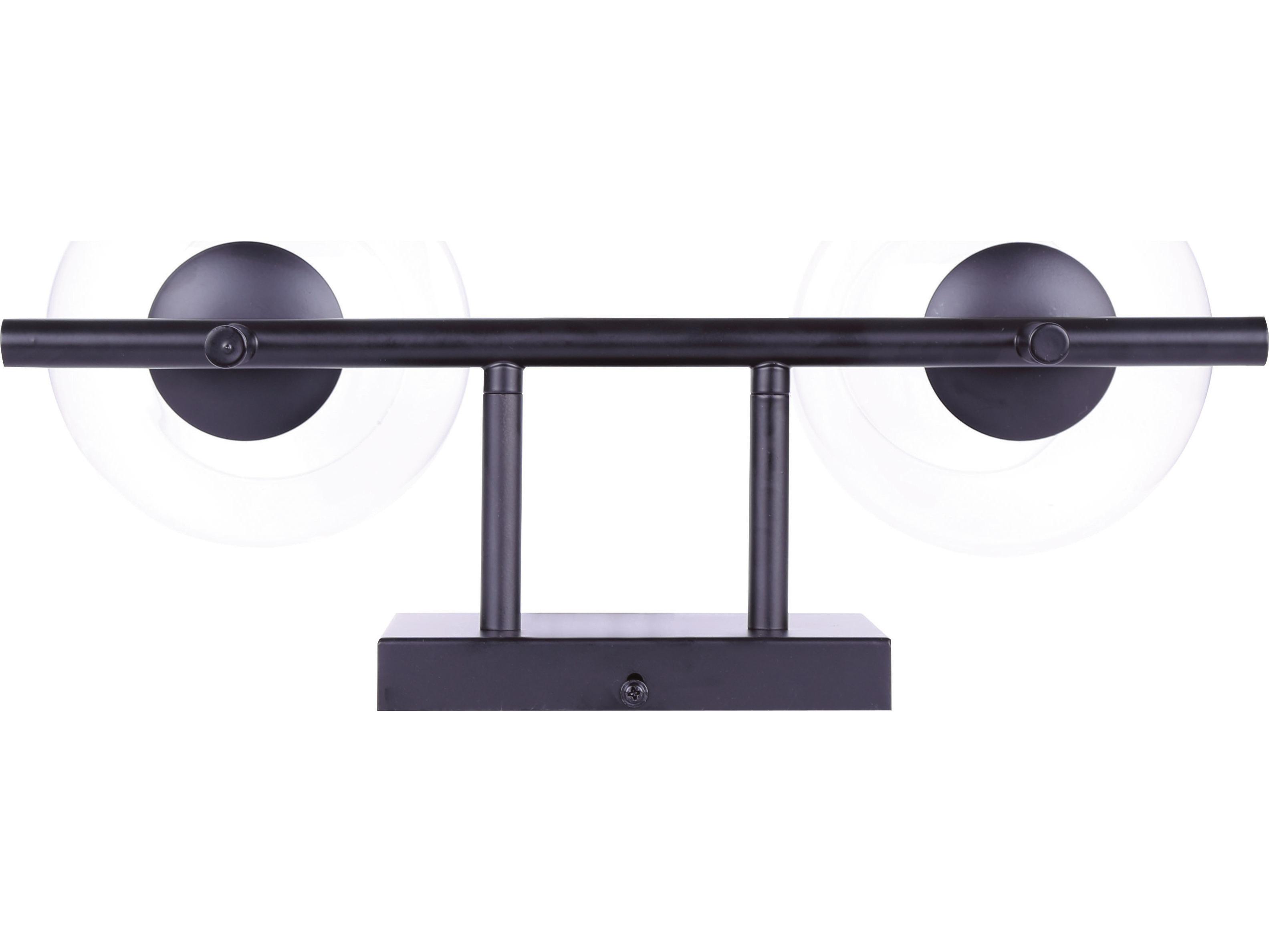 Canarm Cain 2 -light Black Vanity Light