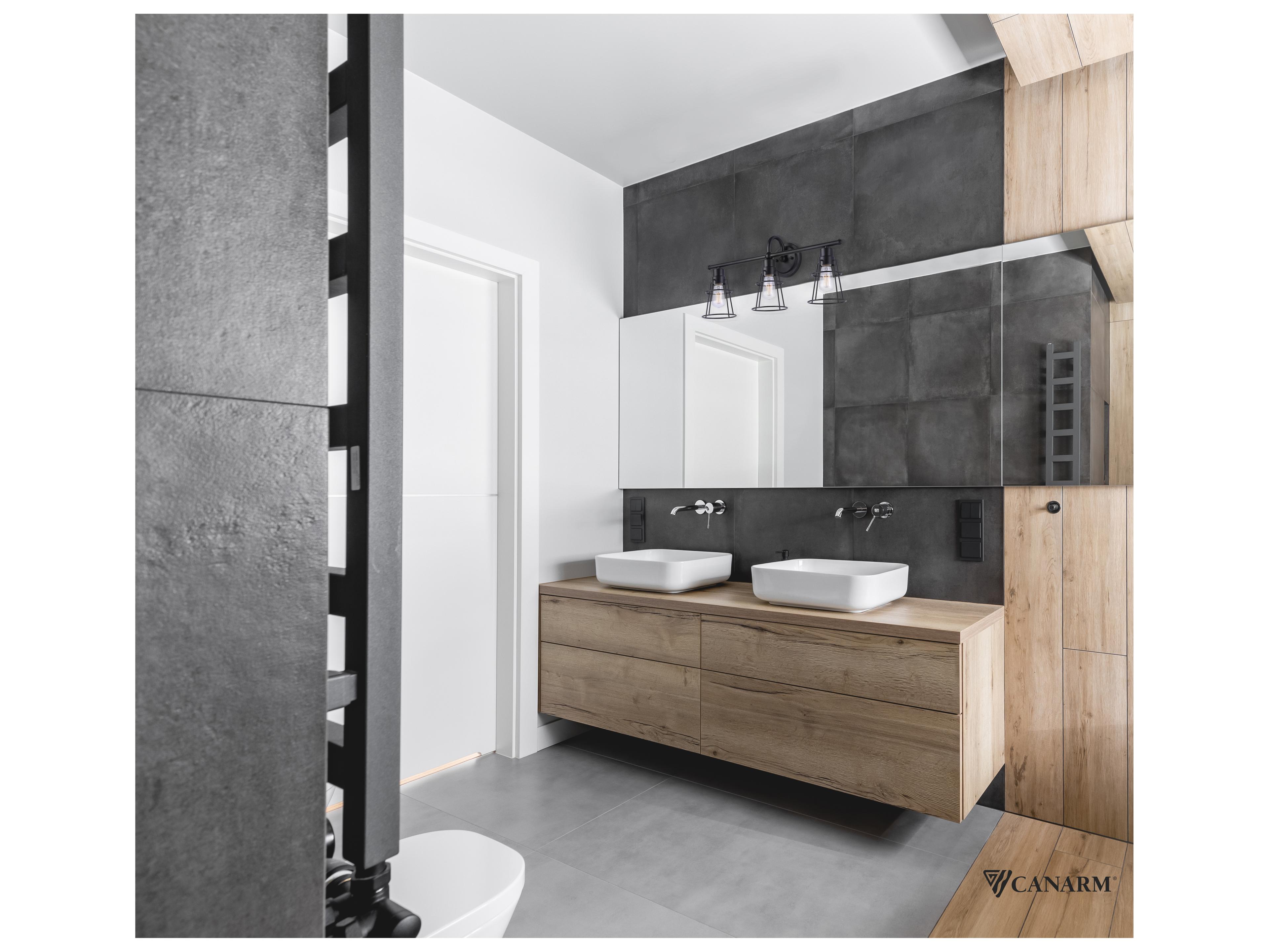 Canarm Dree 3 -light Black Vanity Light