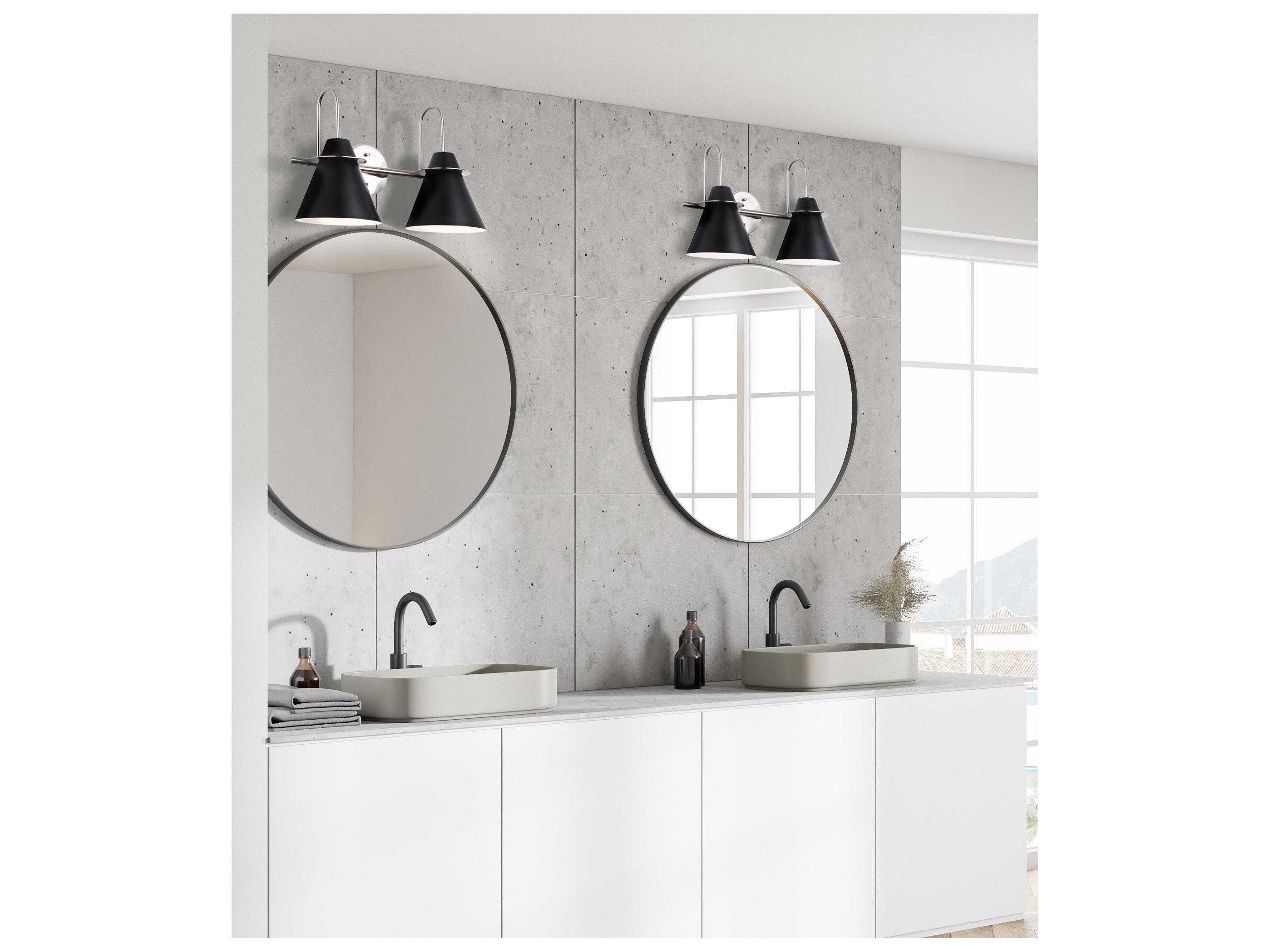 Canarm Talia 2 -light Nickel Vanity Light
