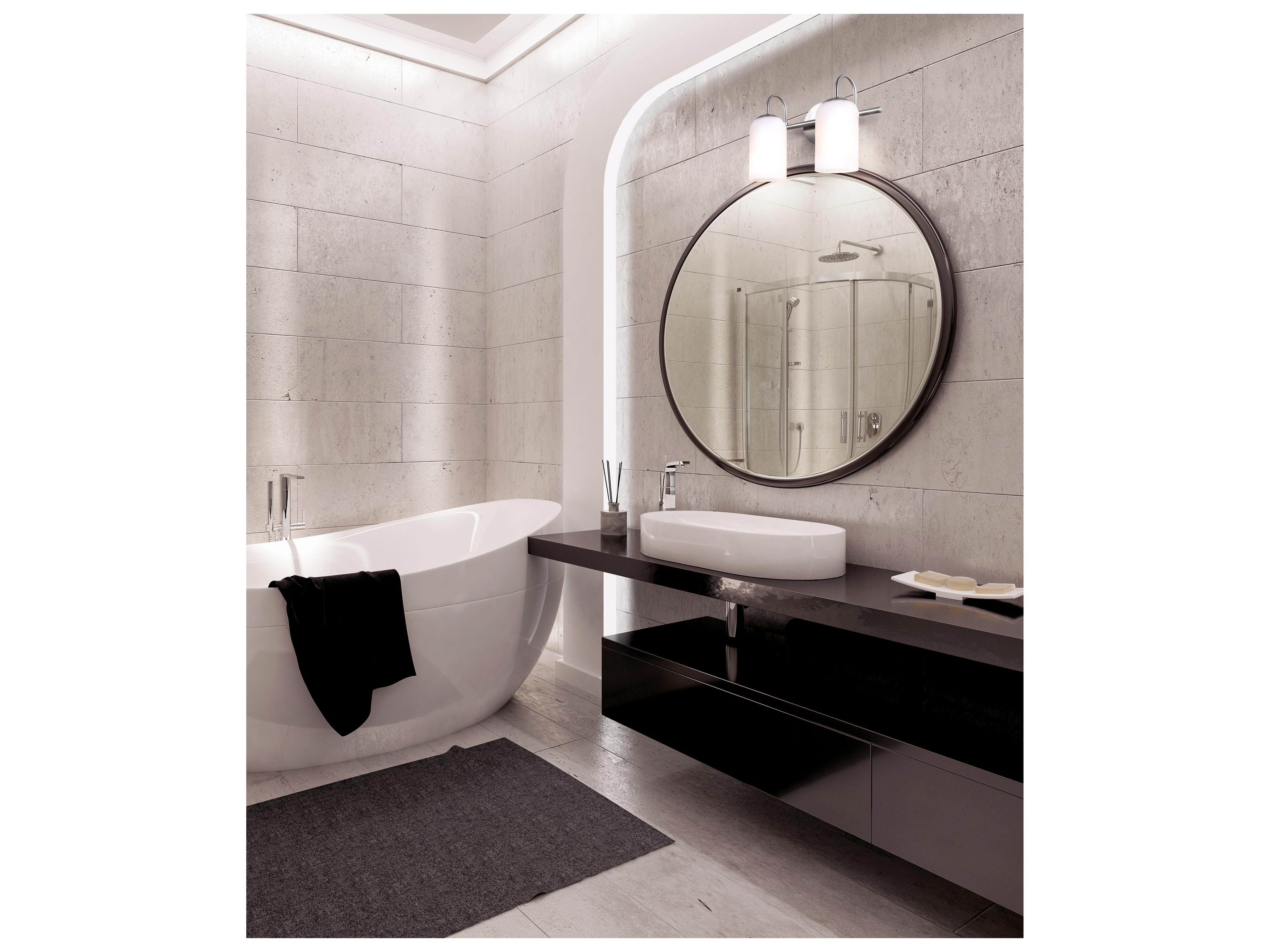 Canarm Novalee 2 -light Nickel Vanity Light