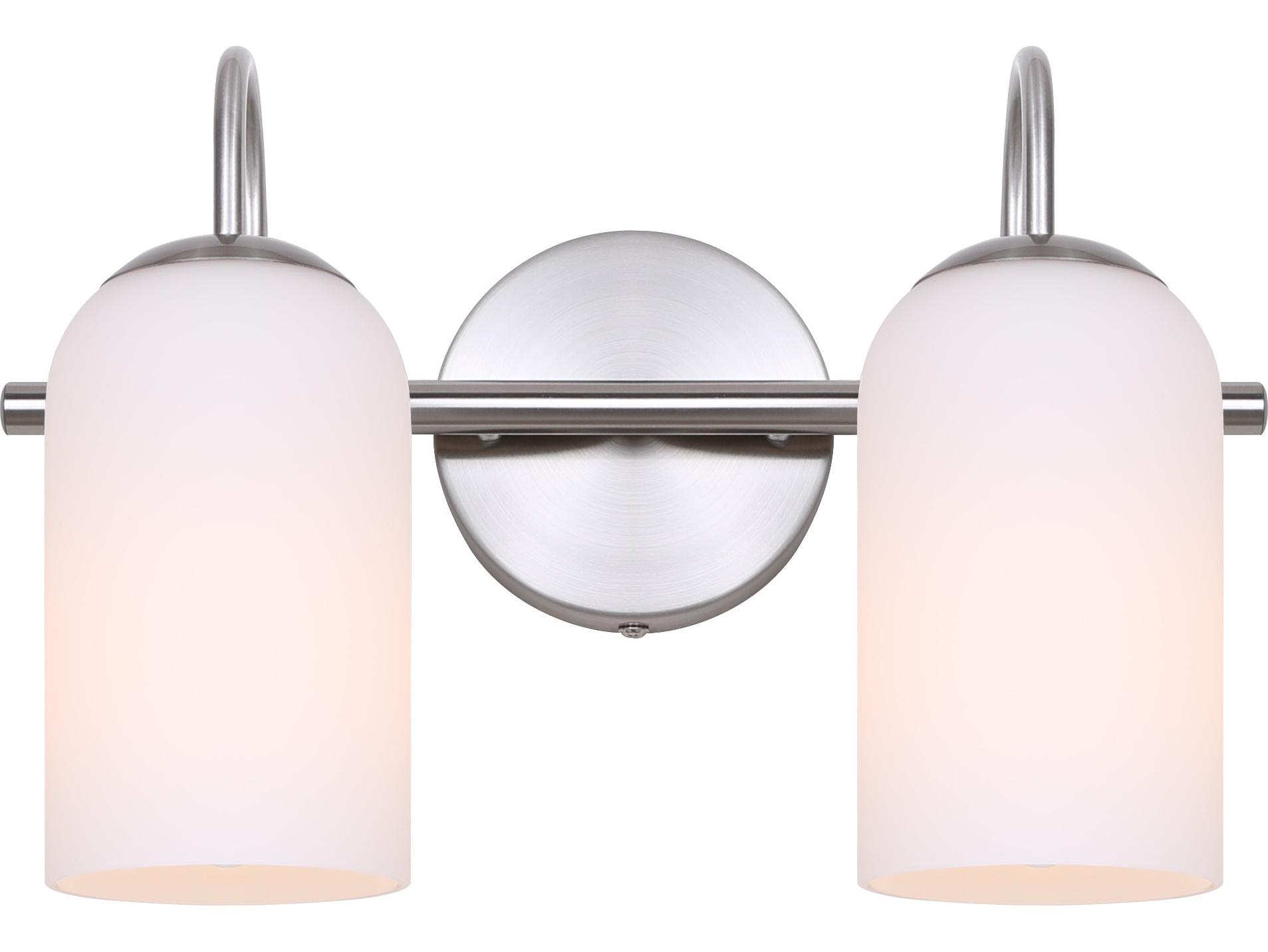 Canarm Novalee 2 -light Nickel Vanity Light