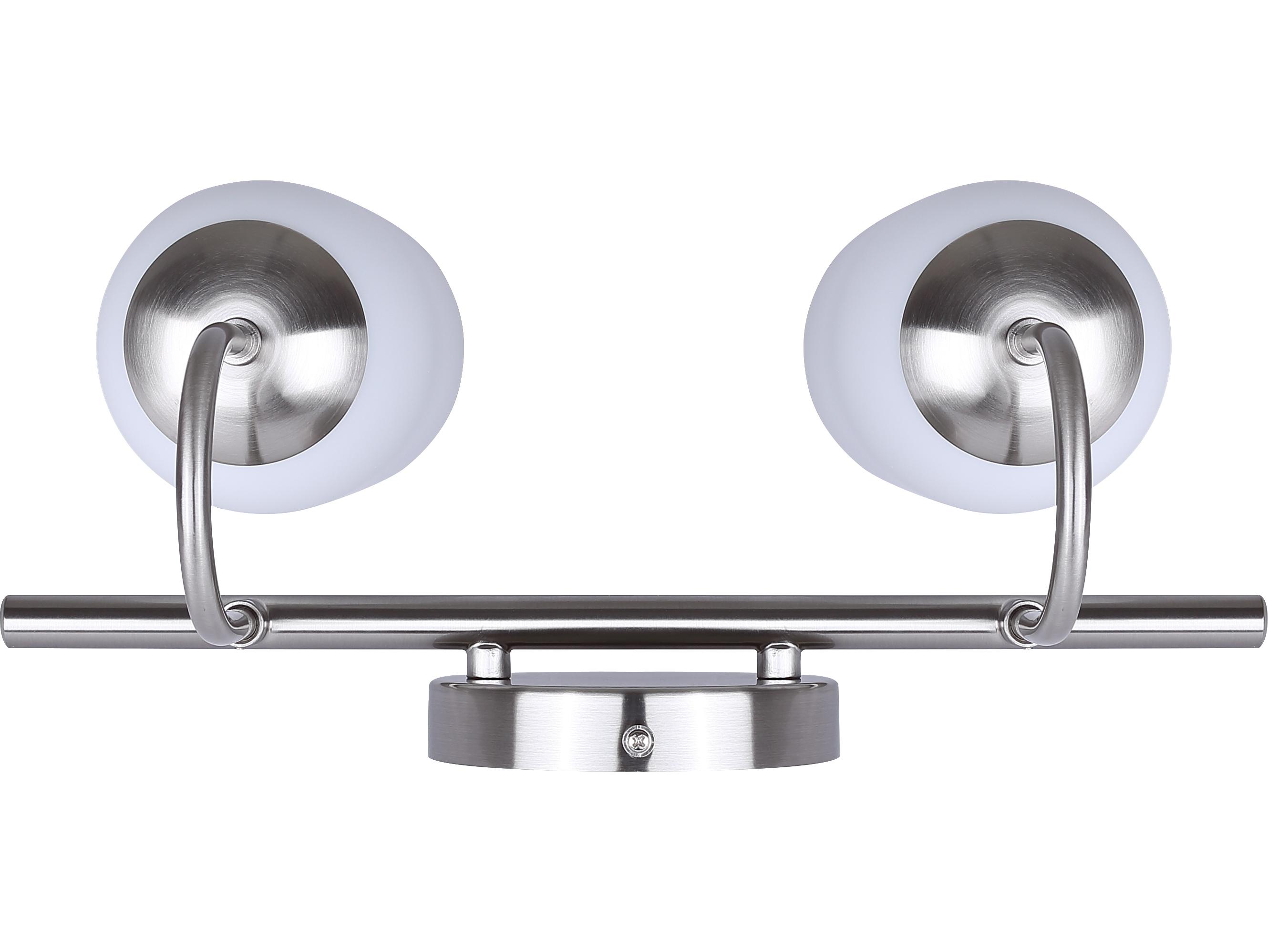 Canarm Novalee 2 -light Nickel Vanity Light