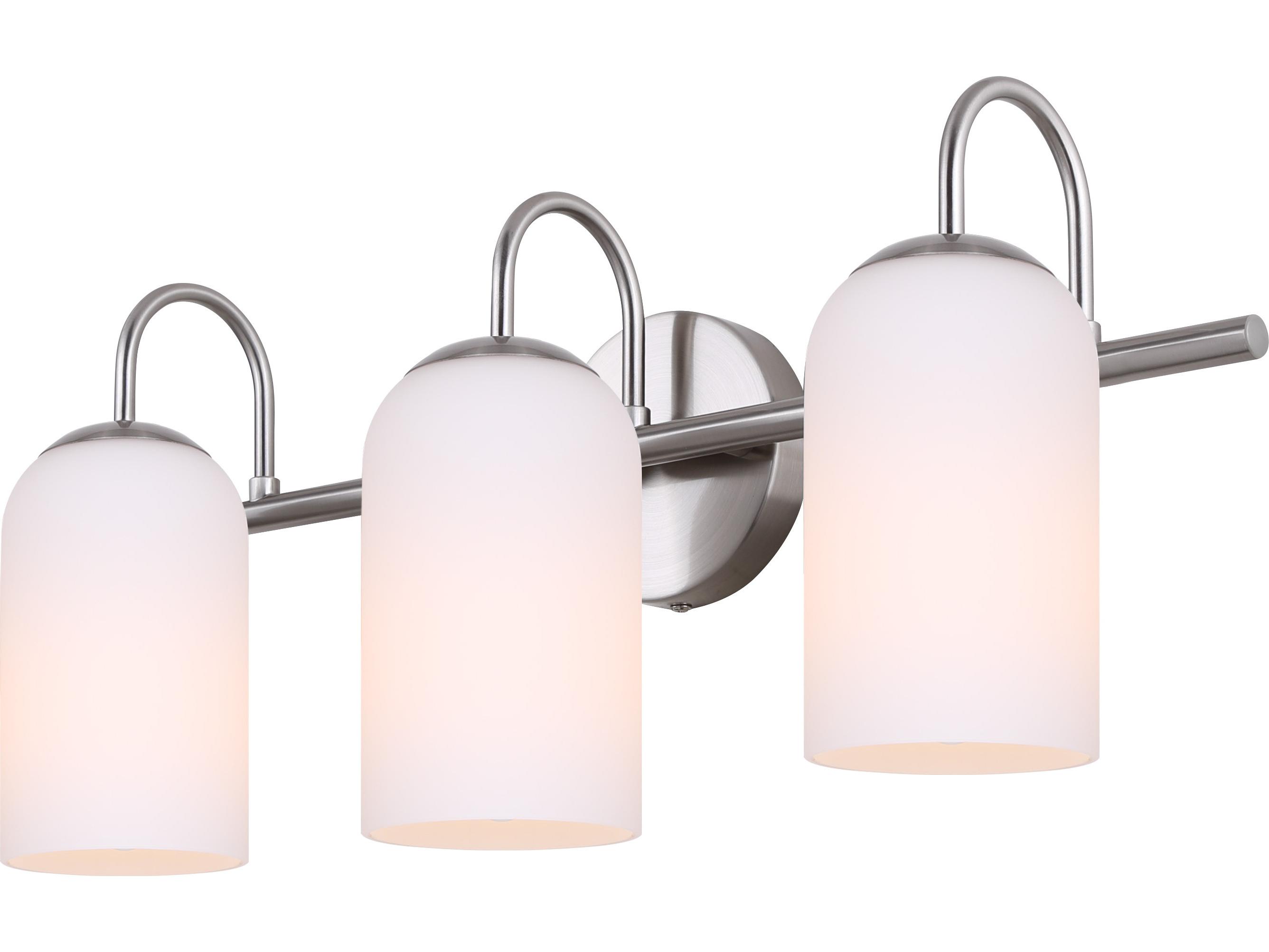 Canarm Novalee 3 -light Nickel Vanity Light