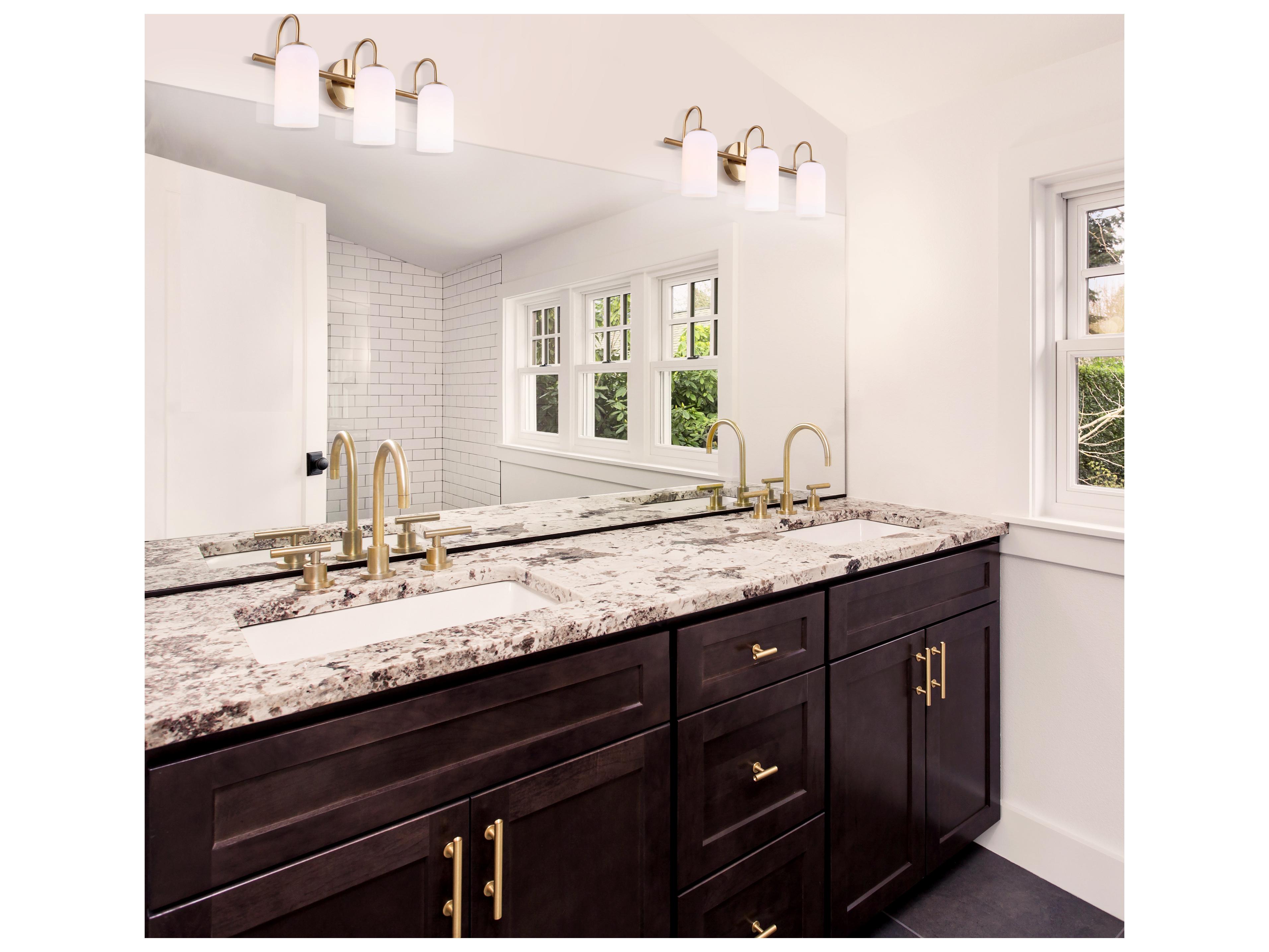 Canarm Novalee 3 -light Gold Vanity Light