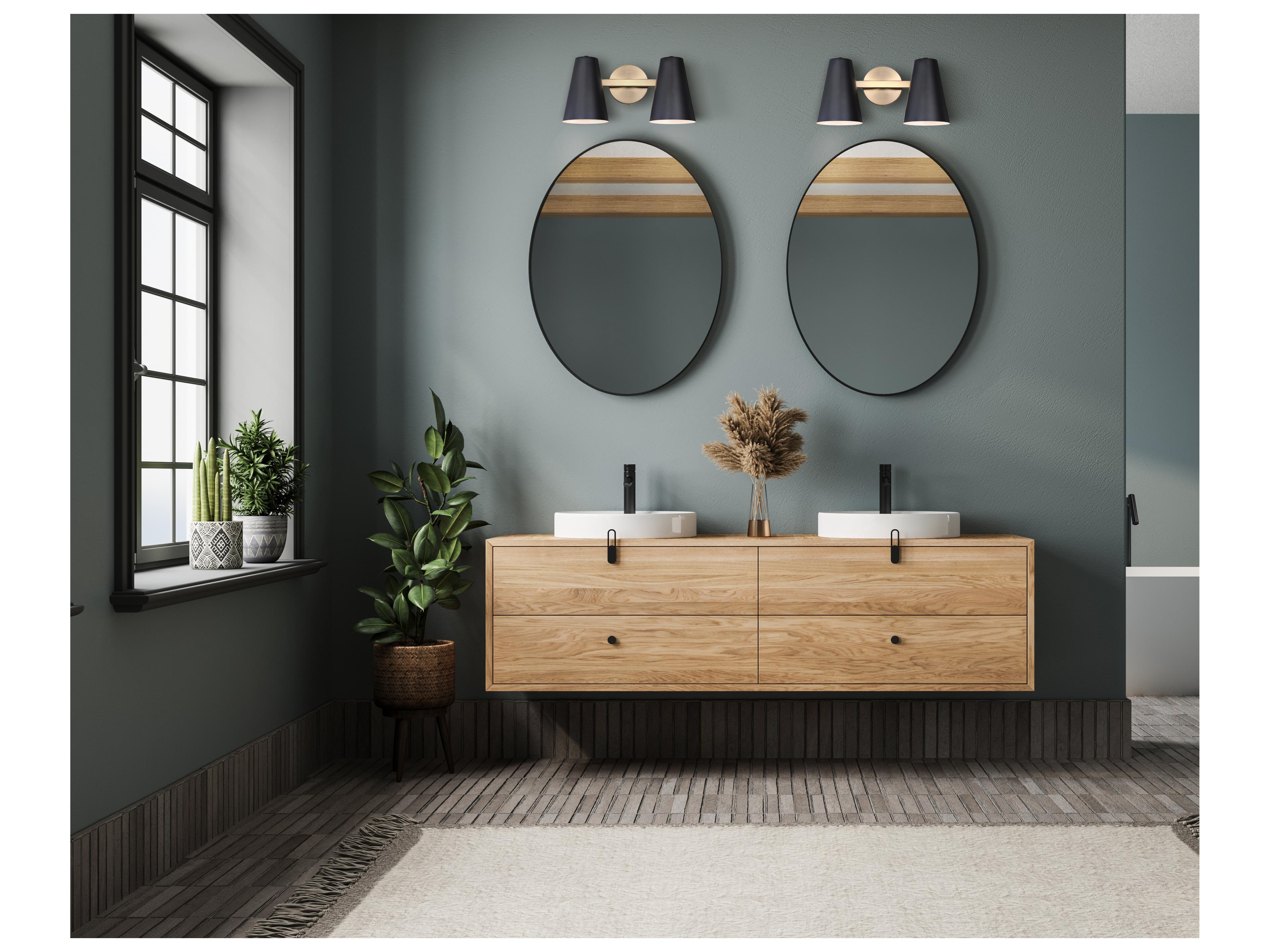 Canarm Harken 2 -light Black Vanity Light