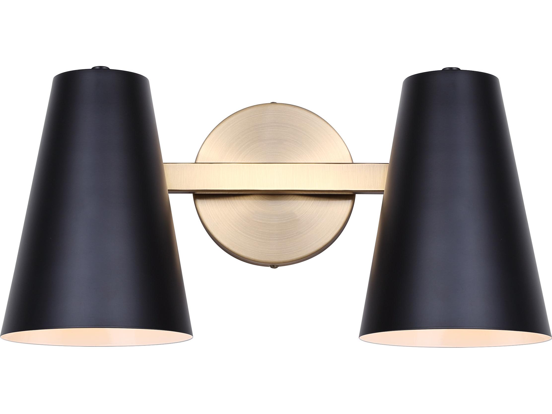 Canarm Harken 2 -light Black Vanity Light