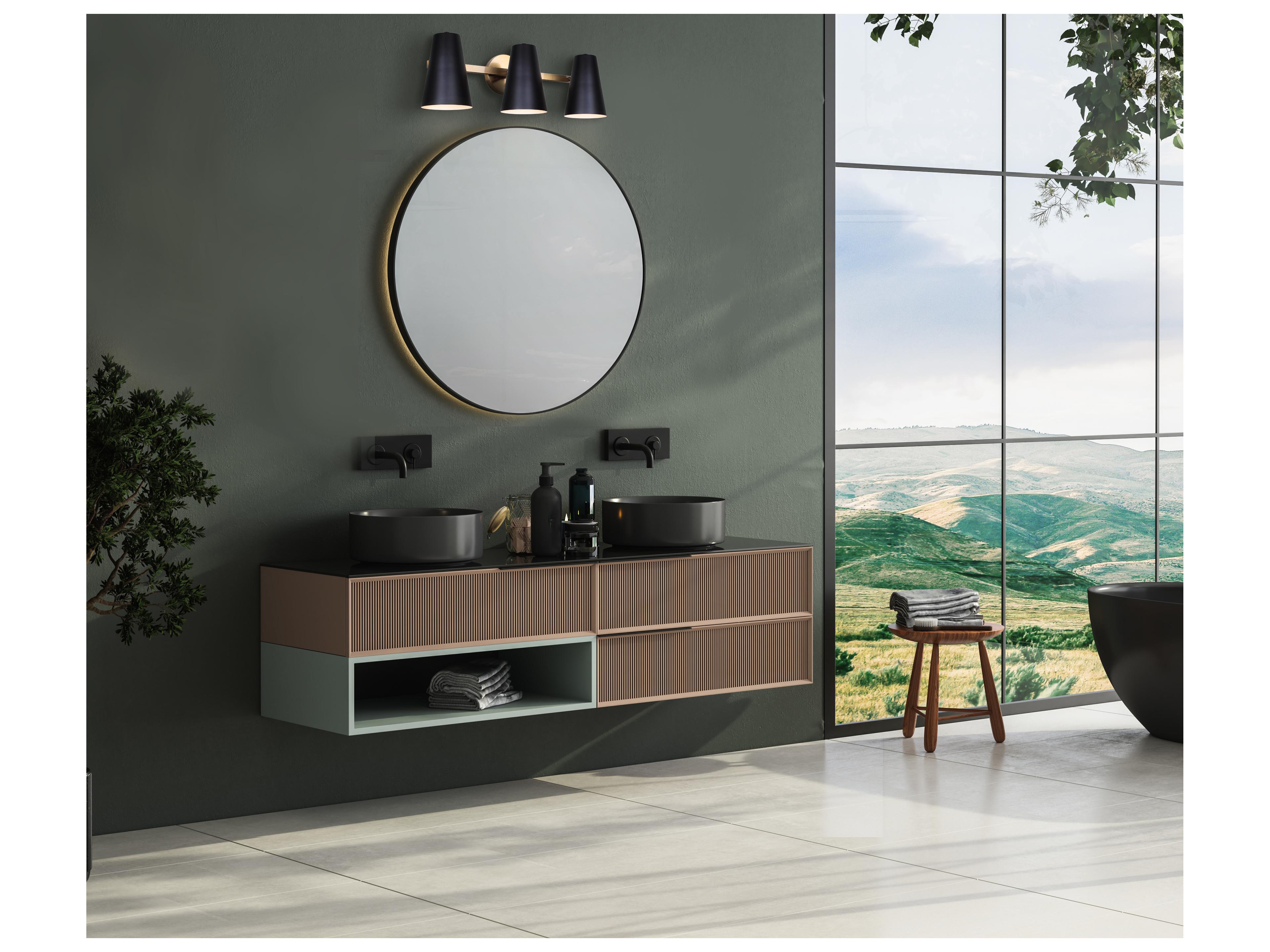 Canarm Harken 3 -light Gold Vanity Light