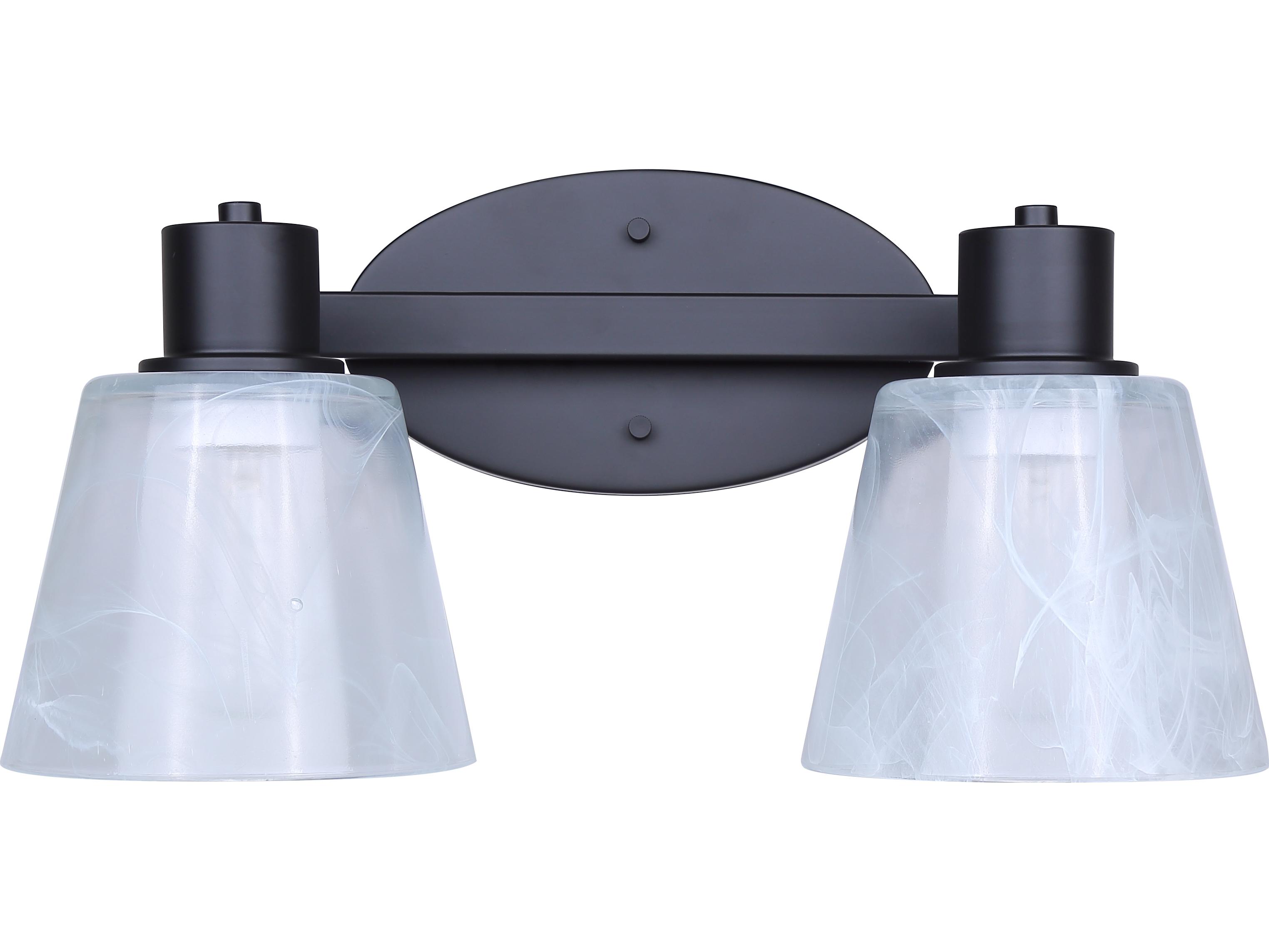 Canarm Luelle 2 -light Black Vanity Light