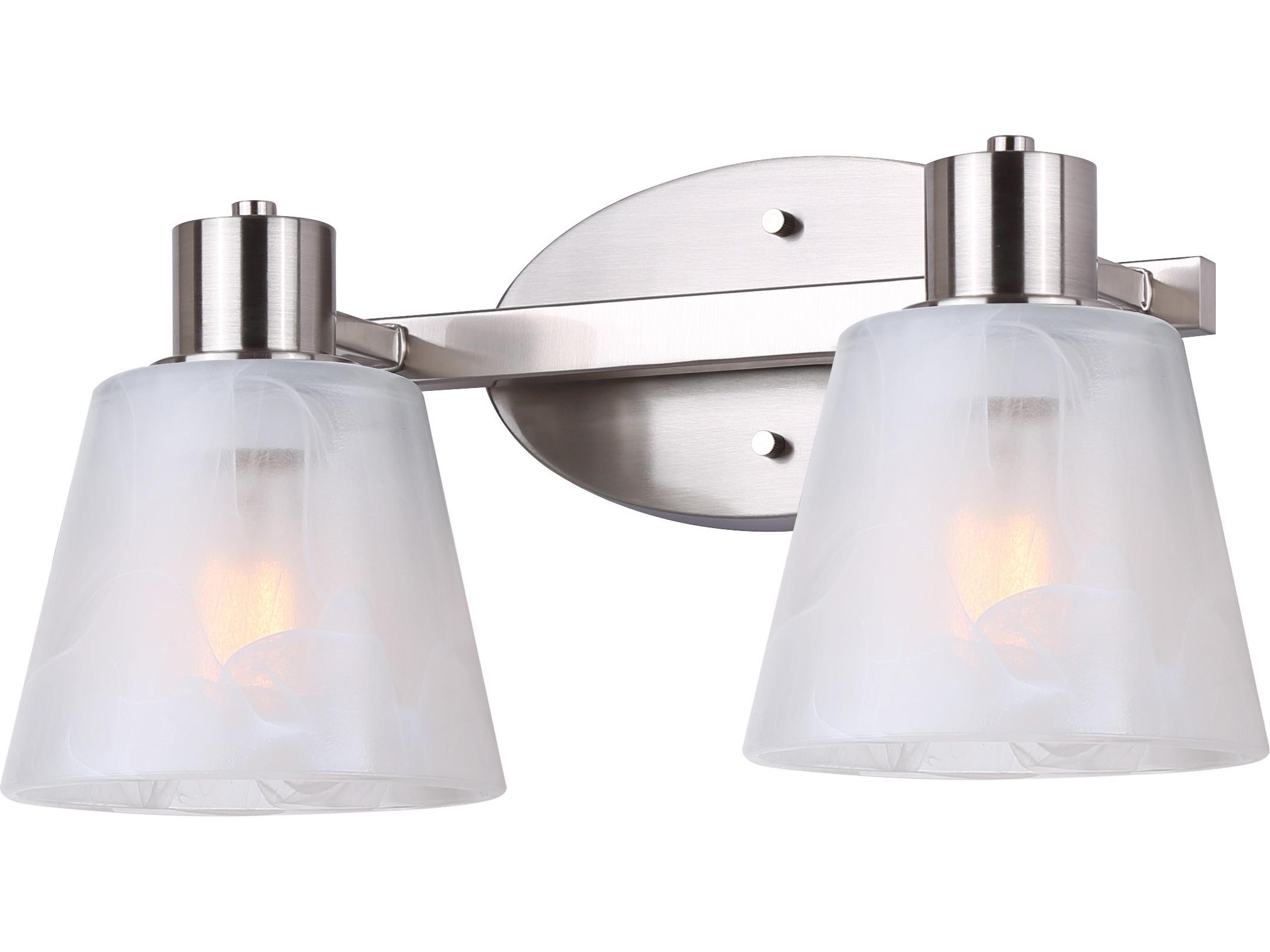 Canarm Luelle 2 -light Nickel Vanity Light