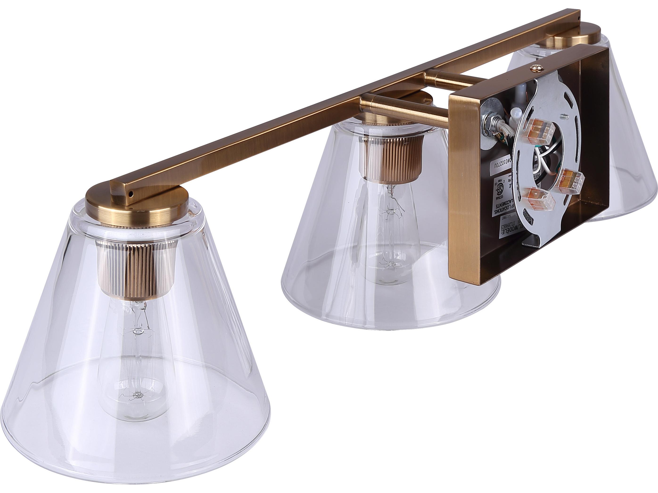 Canarm Berklie 3 -light Gold Vanity Light