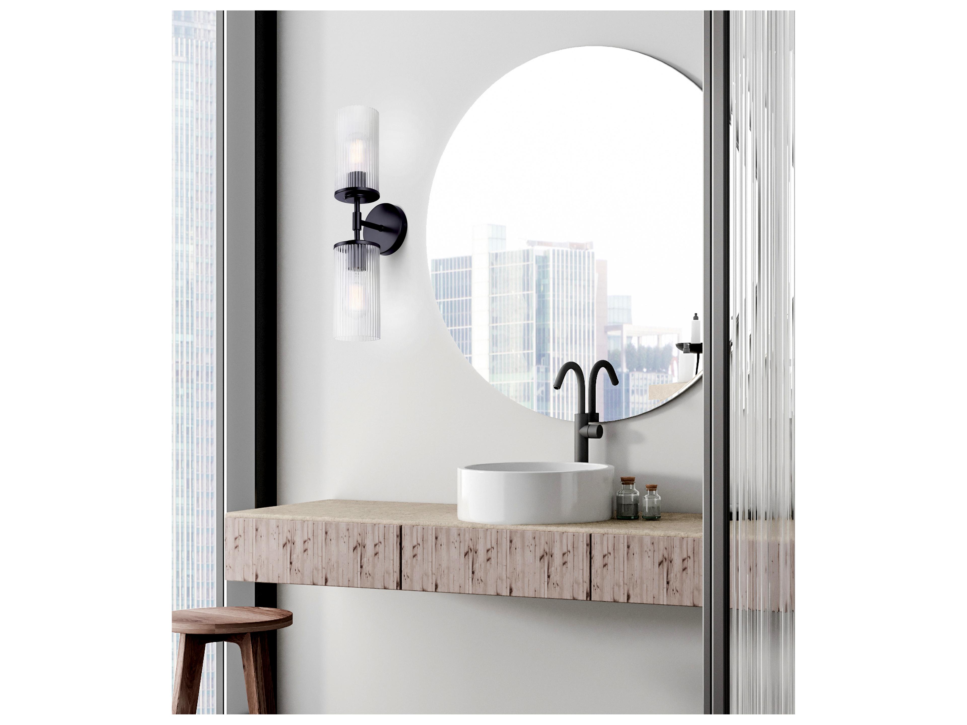 Canarm Kinslea 2 -light Black Vanity Light