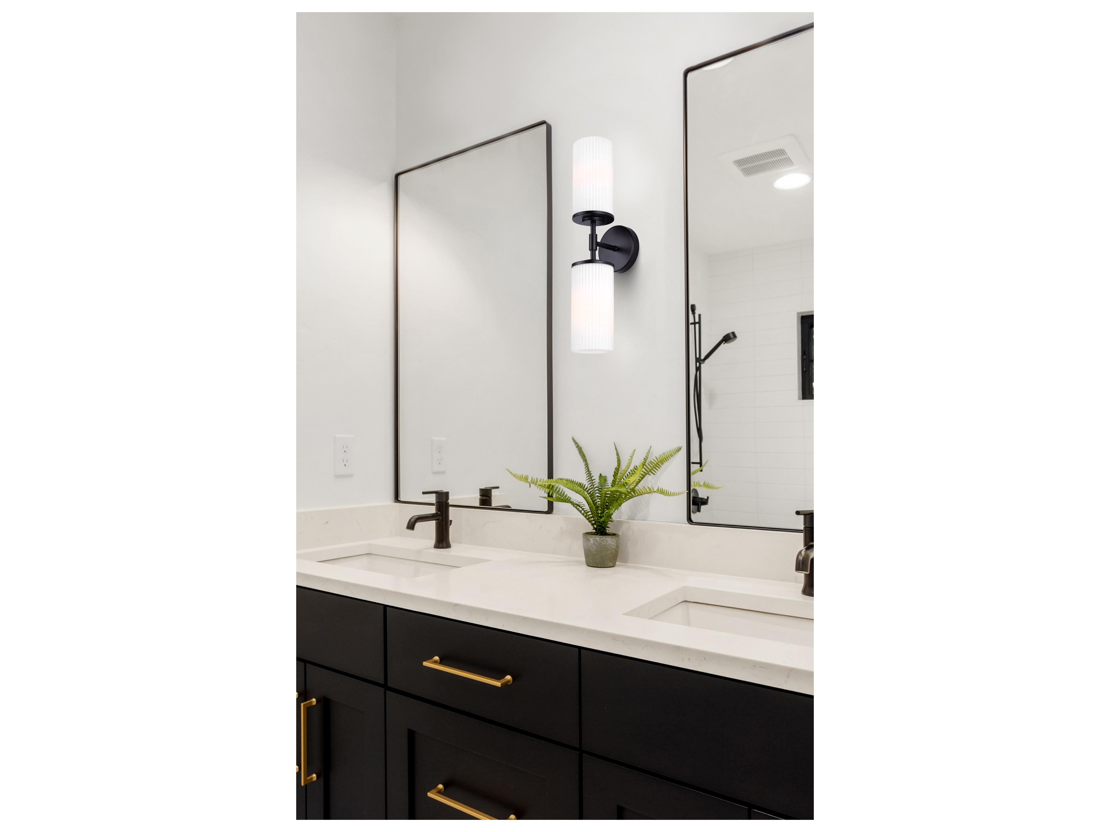 Canarm Kinslea 2 -light Black Vanity Light