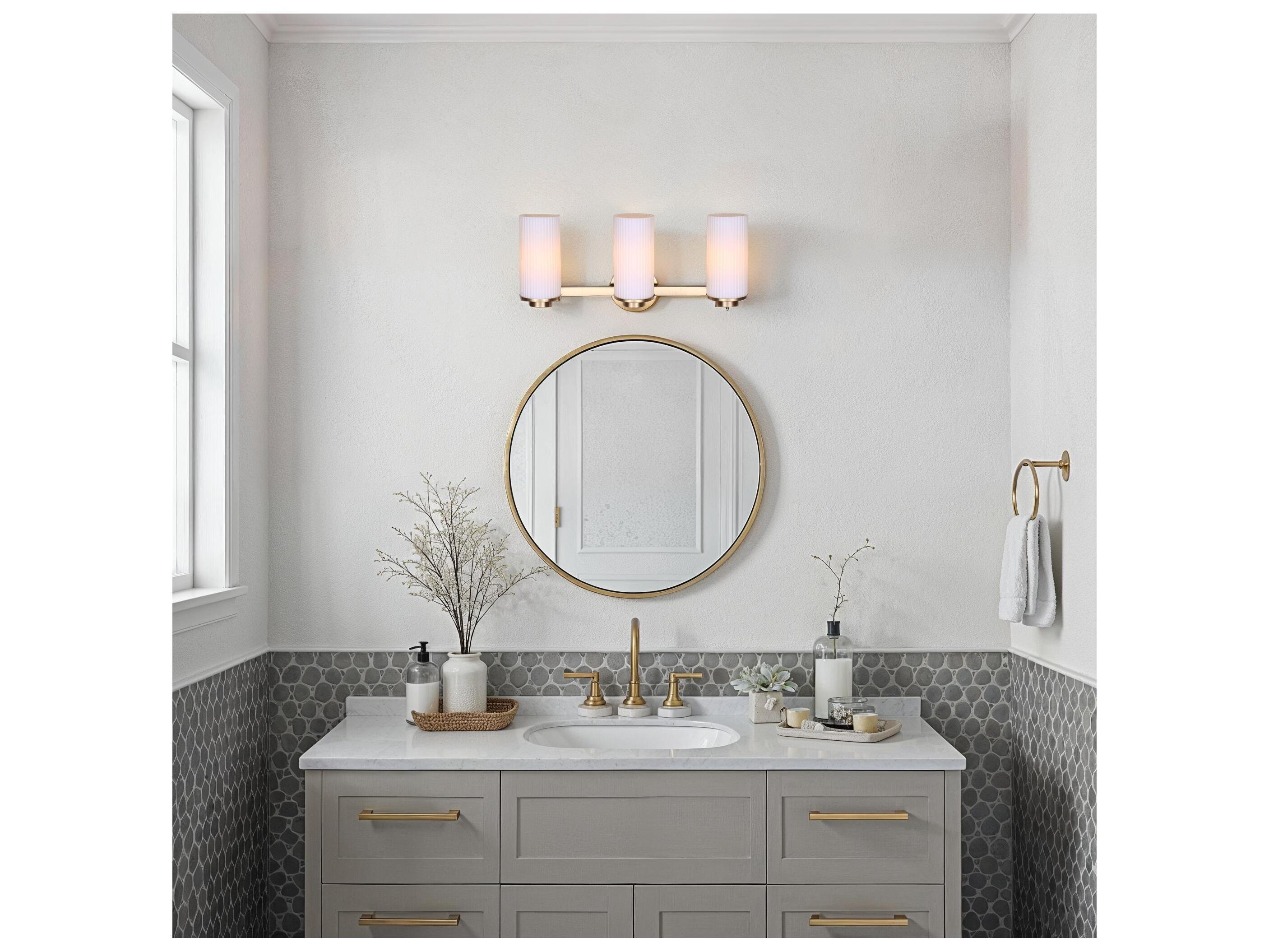 Canarm Kinslea 3 -light Gold Vanity Light