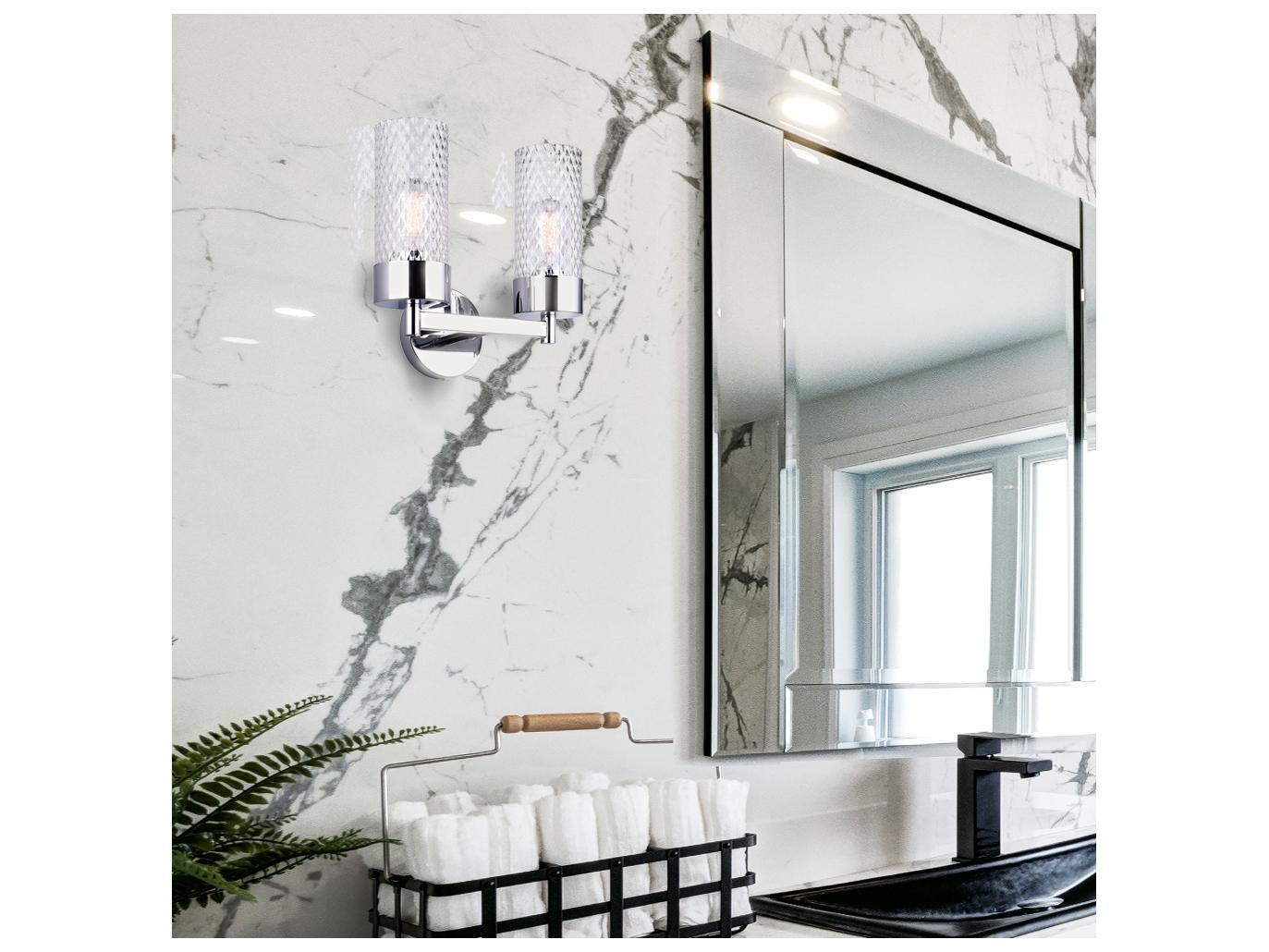 Canarm Eden 2 -light Chrome Vanity Light