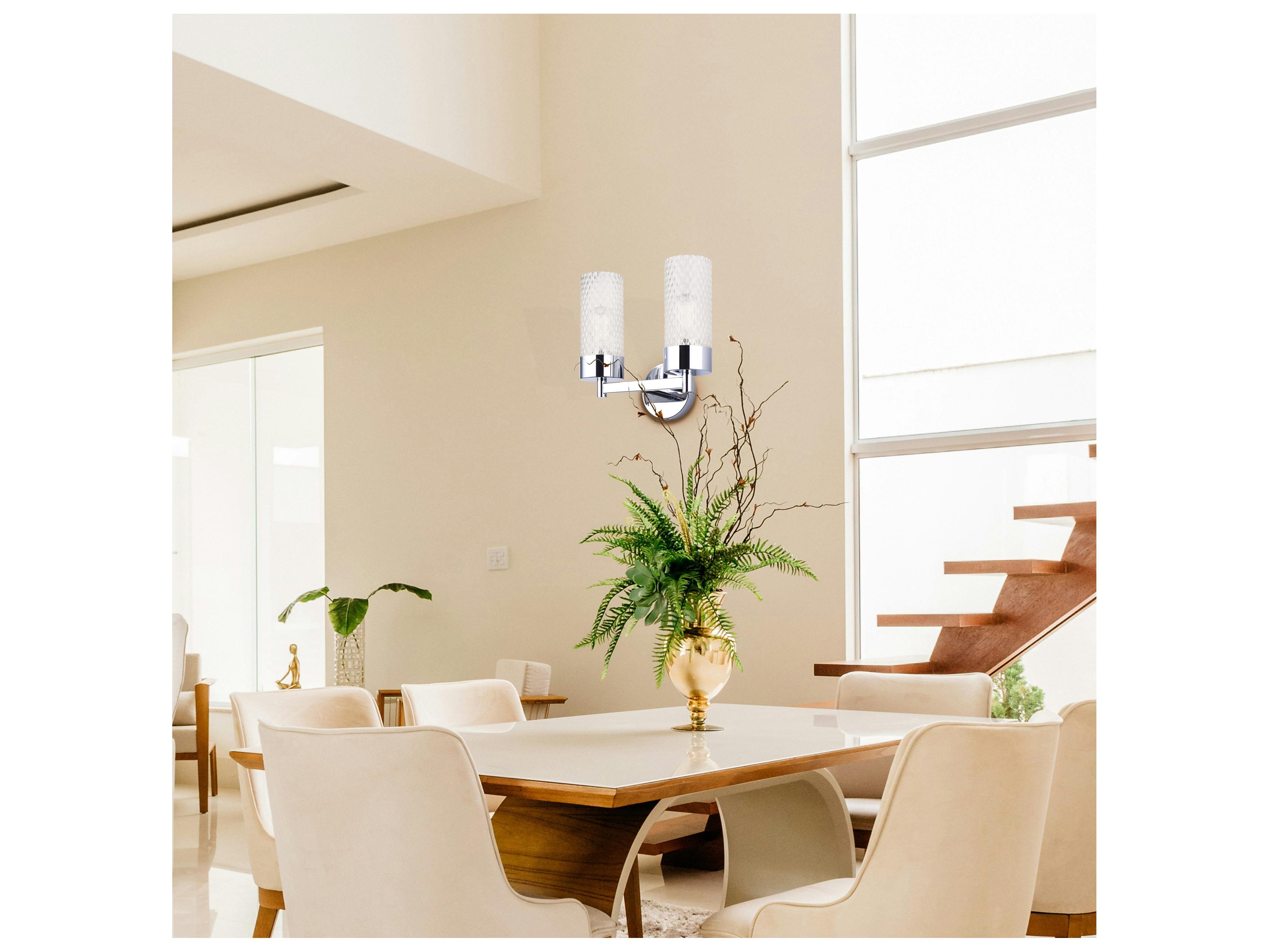 Canarm Eden 2 -light Chrome Vanity Light