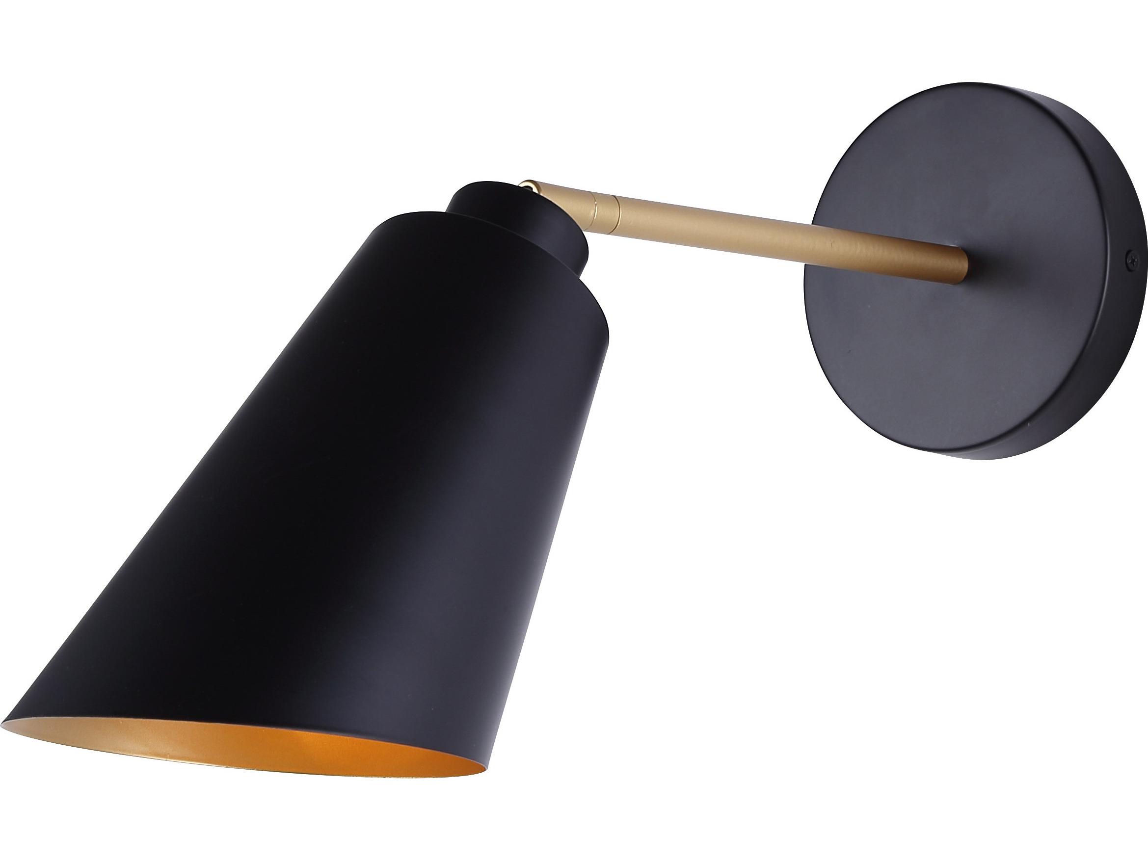 Canarm Rame 1 -light Black Vanity Light